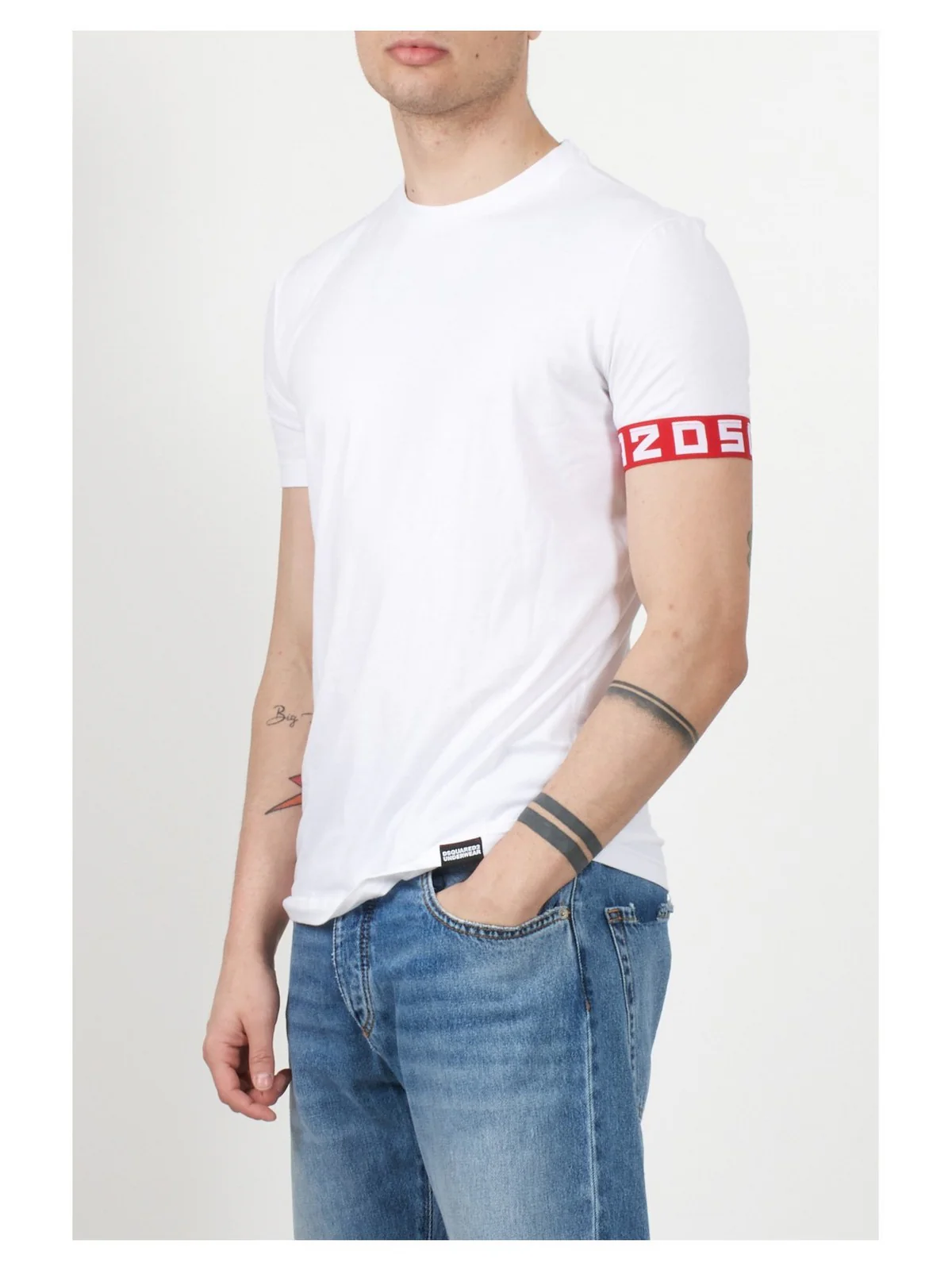 DSQUARED2 T-Shirt e Polo Uomo  D9M3S513 104 Bianco - Image 7