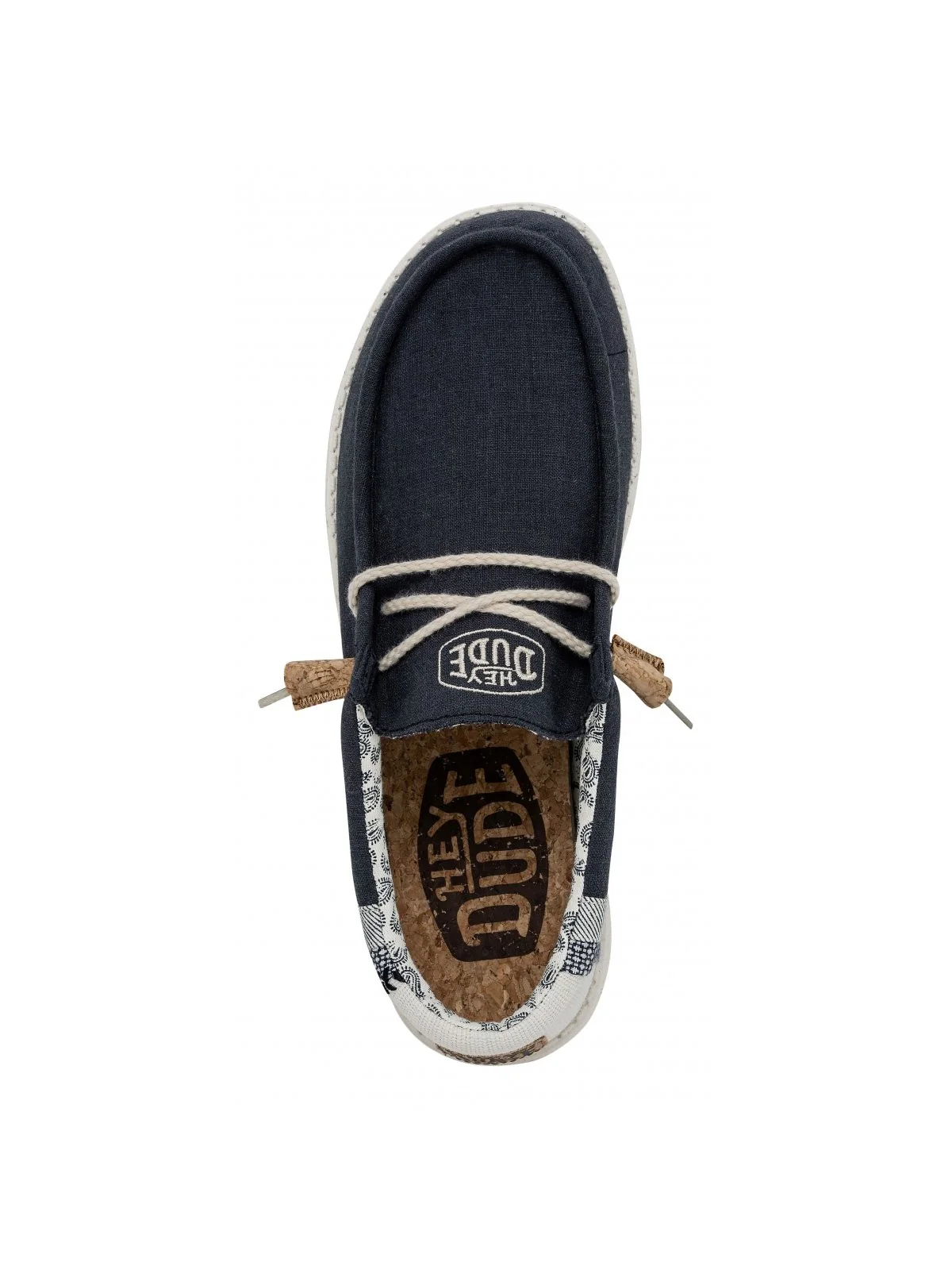 DUDE Mocassino Uomo Wally linen natural HD.40015 410 Blu - Image 2