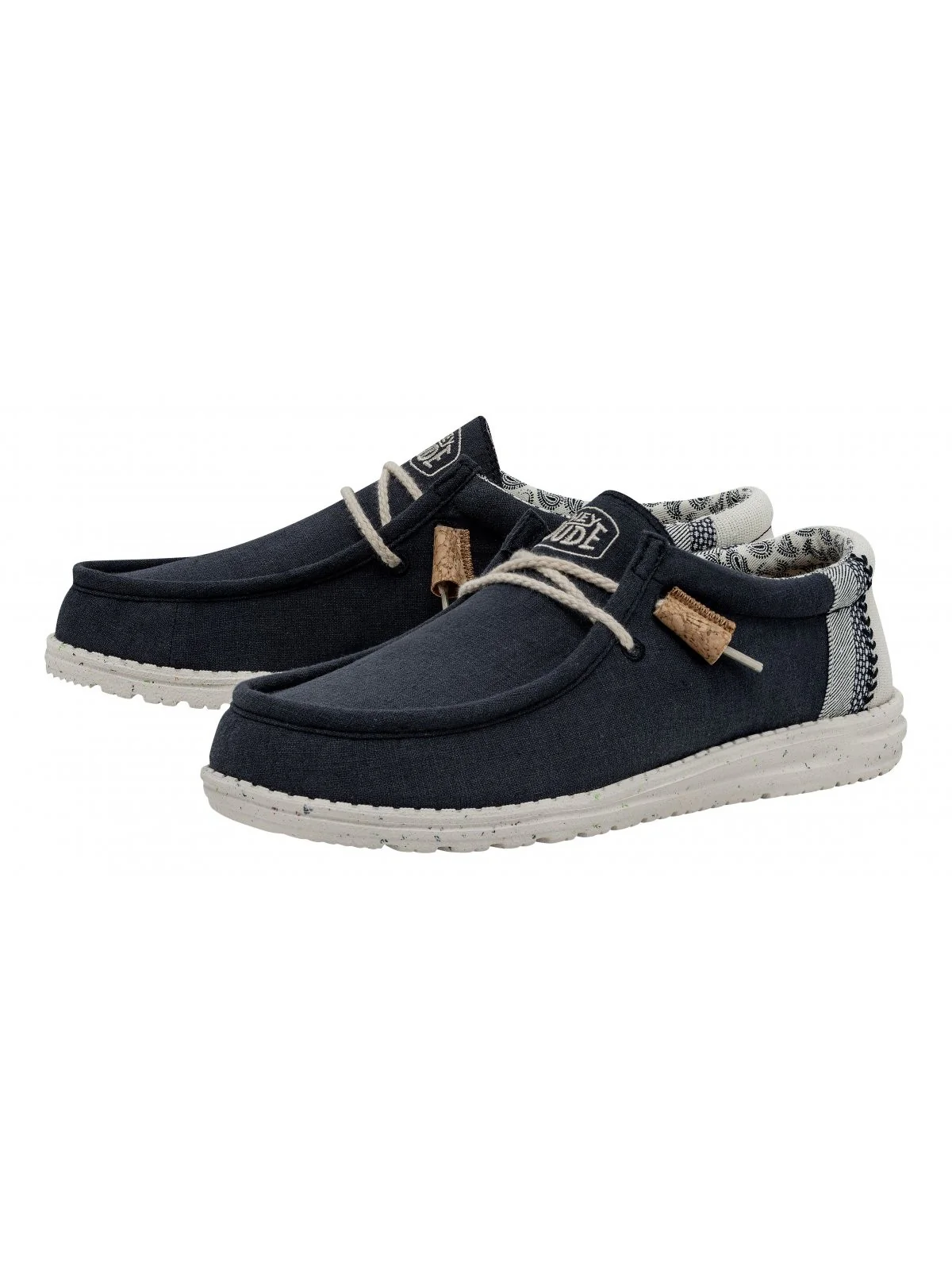 DUDE Mocassino Uomo Wally linen natural HD.40015 410 Blu - Image 6