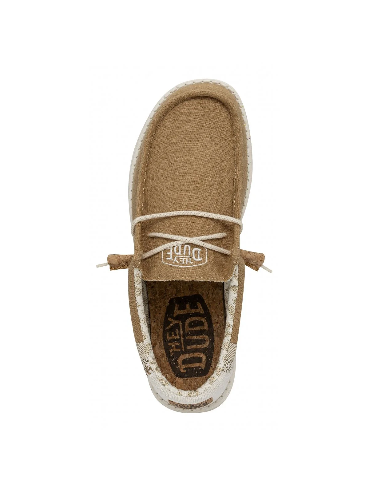 DUDE Mocassino Uomo Wally linen natural HD.40015 76F Giallo - Image 2