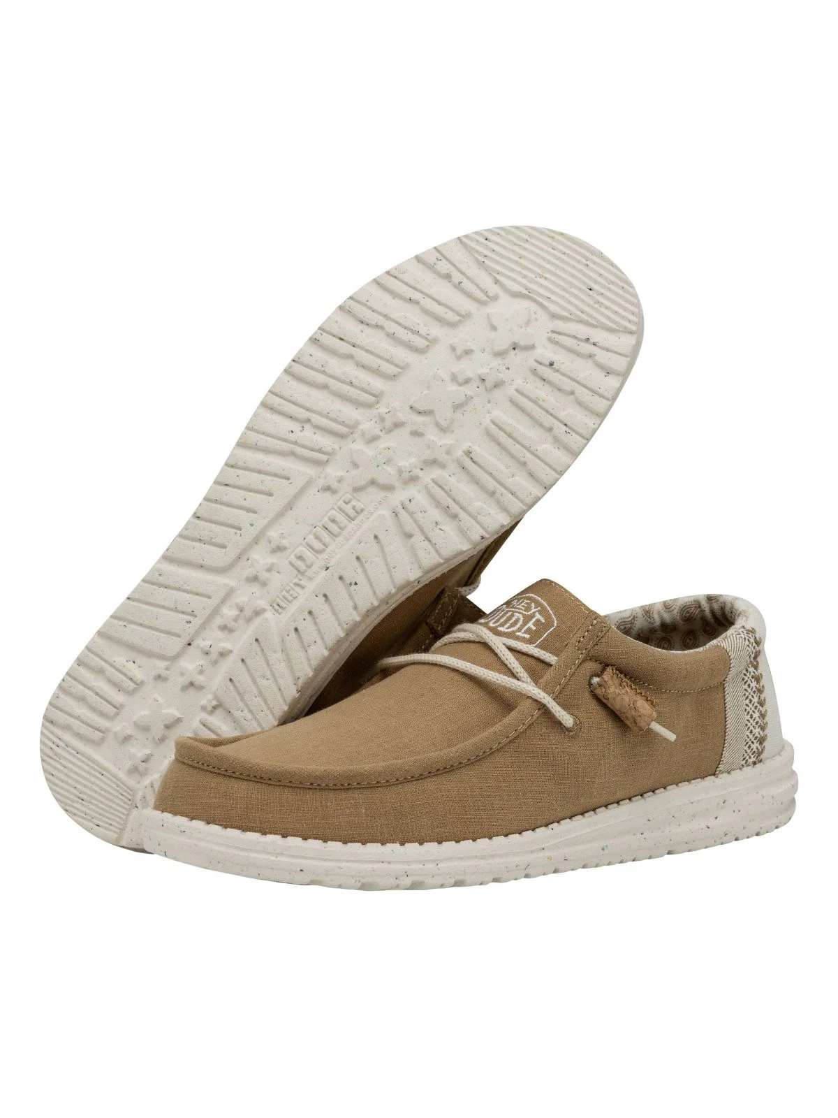 DUDE Mocassino Uomo Wally linen natural HD.40015 76F Giallo - Image 5