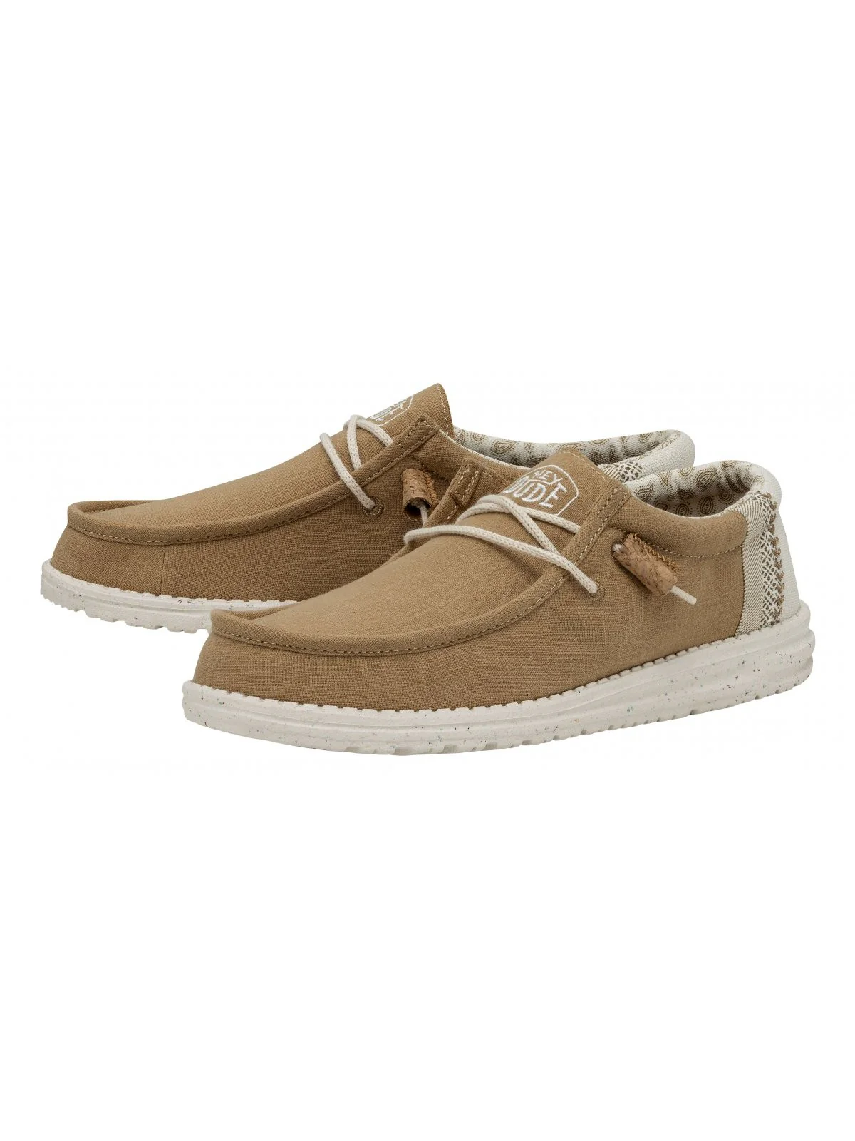 DUDE Mocassino Uomo Wally linen natural HD.40015 76F Giallo - Image 6