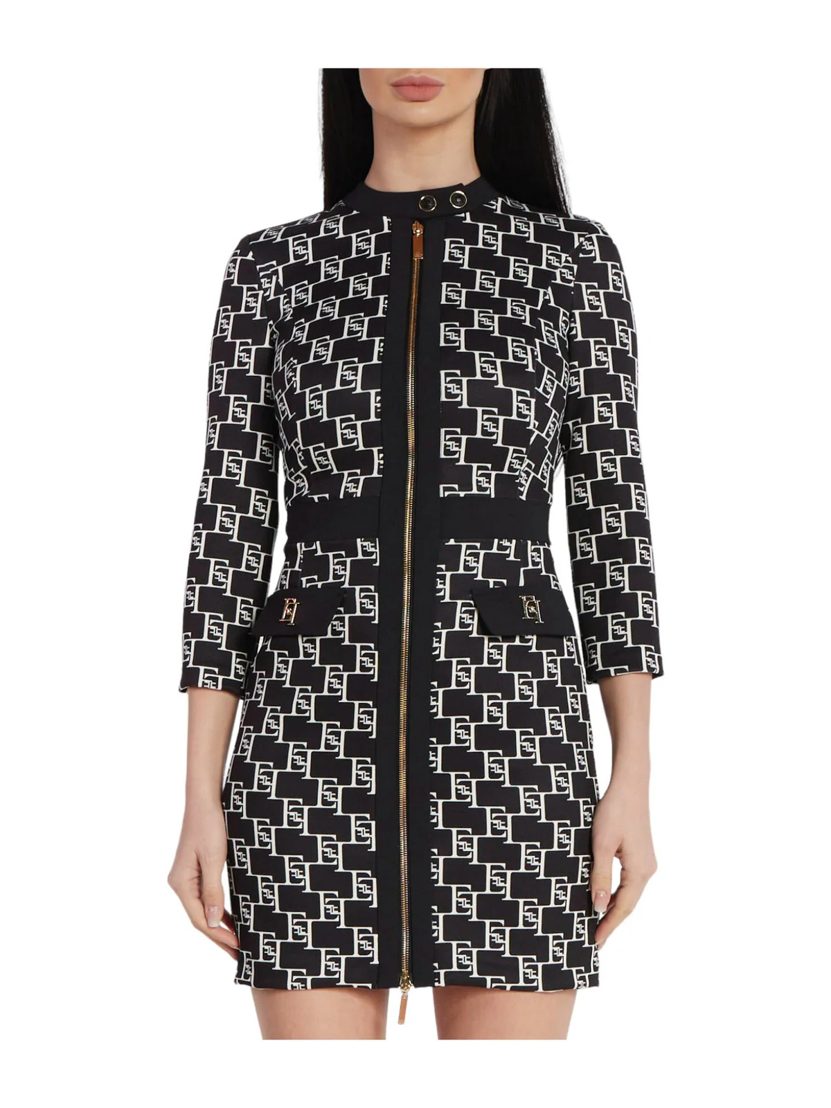 ELISABETTA FRANCHI Abito Donna AB53341E2 685 Nero - Image 2