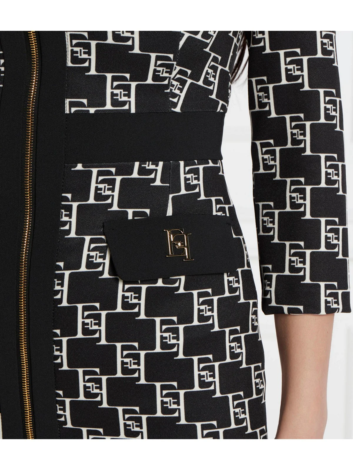 ELISABETTA FRANCHI Abito Donna AB53341E2 685 Nero - Image 5