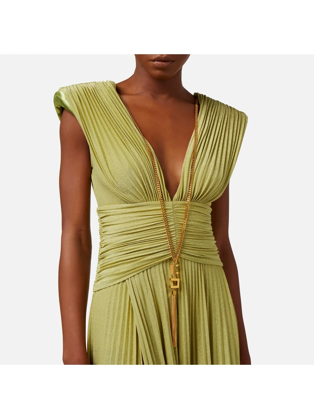 ELISABETTA FRANCHI Abito Donna  AB56341E2 105 Verde - Image 4