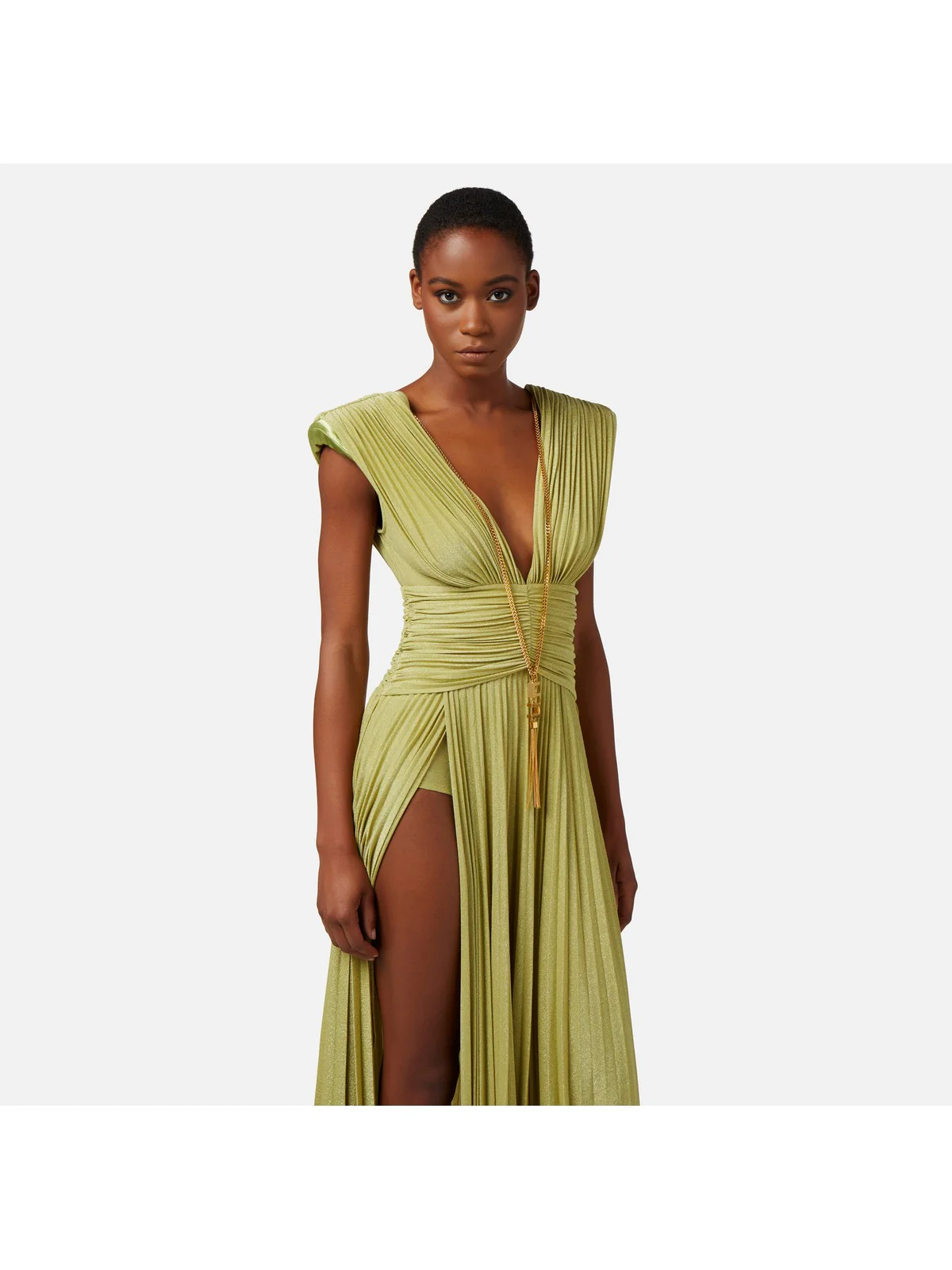 ELISABETTA FRANCHI Abito Donna  AB56341E2 105 Verde - Image 5
