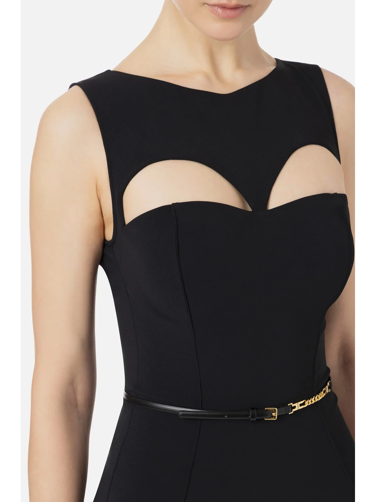 ELISABETTA FRANCHI Abito Donna AB60742E2 110 Nero - Image 3