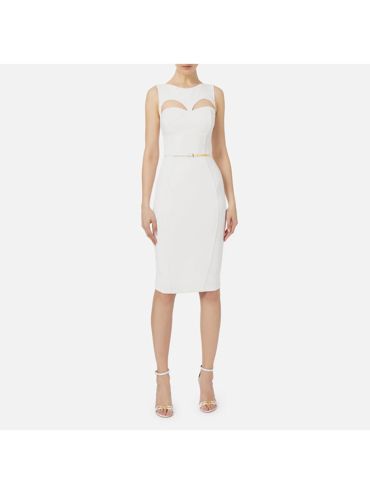 ELISABETTA FRANCHI Abito Donna  AB60742E2 360 Avorio - Image 3