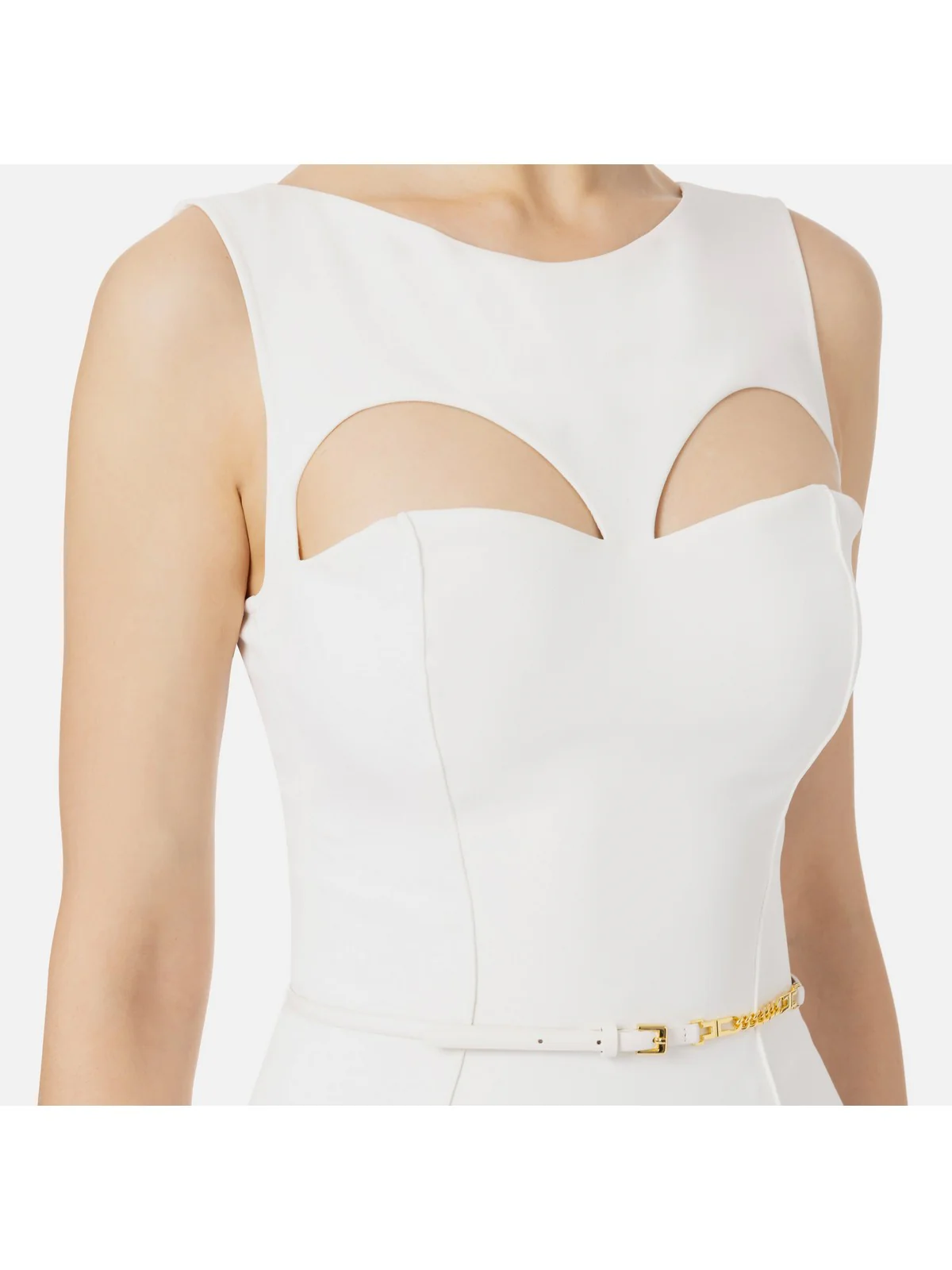 ELISABETTA FRANCHI Abito Donna  AB60742E2 360 Avorio - Image 4
