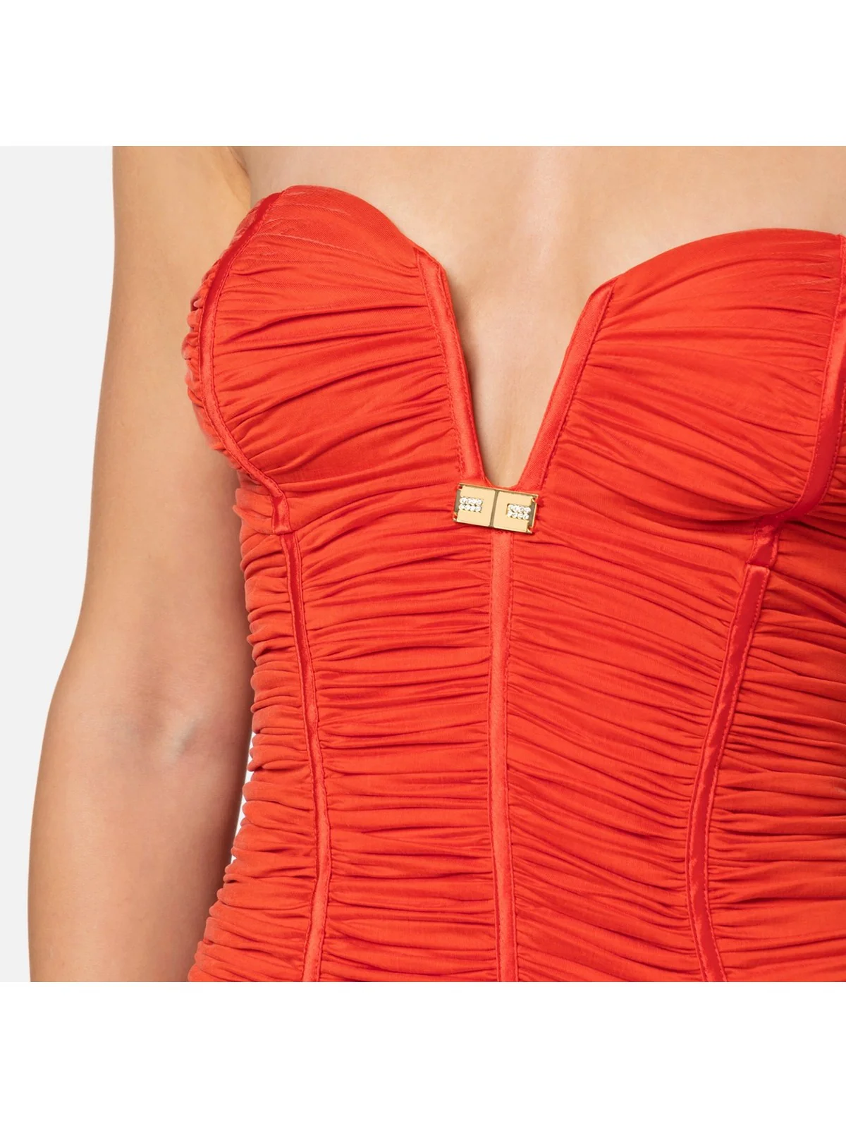 ELISABETTA FRANCHI Abito Donna AB61542E2 800 Rosso - Image 3