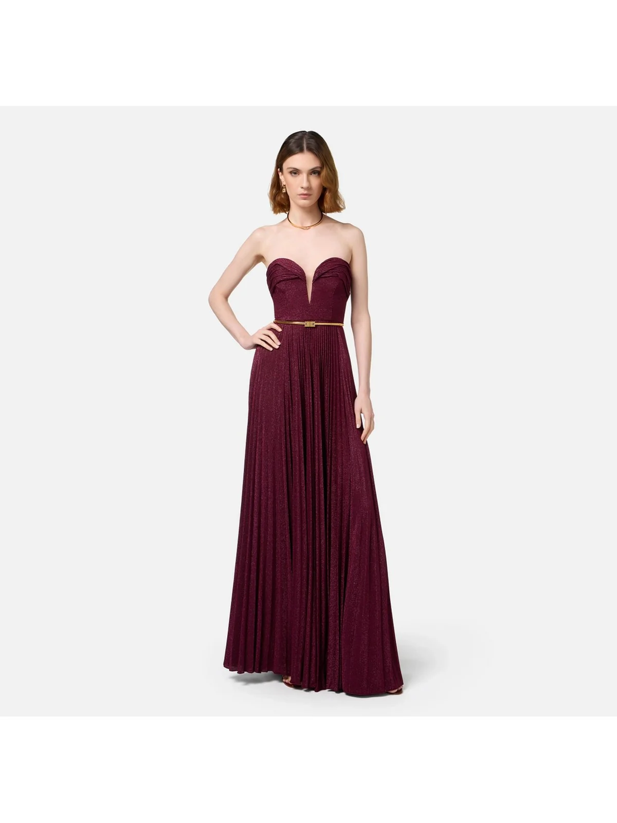 ELISABETTA FRANCHI Abito Donna  AB62847E2 CG3 Rosso - Image 2
