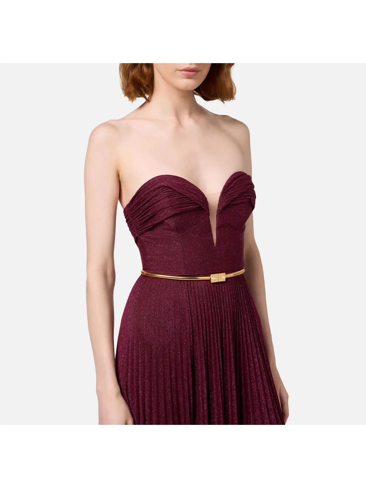 ELISABETTA FRANCHI Abito Donna  AB62847E2 CG3 Rosso - Image 4