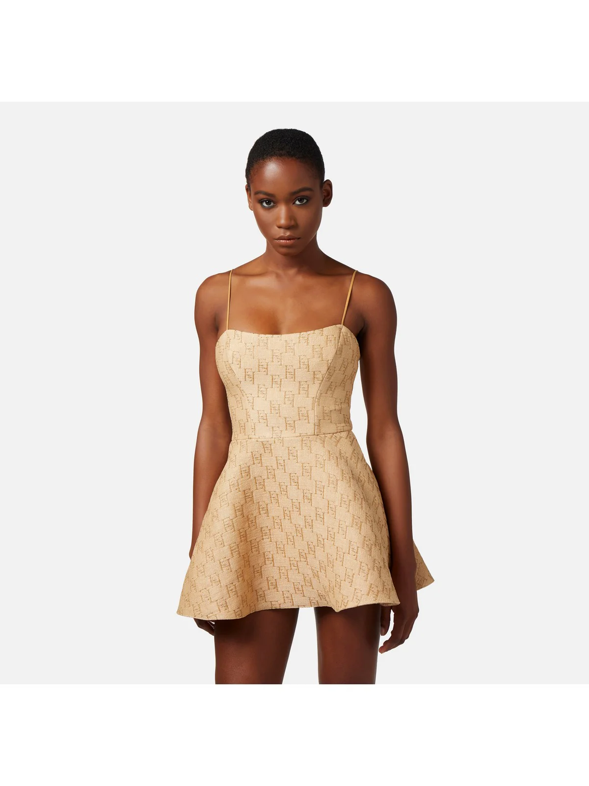 ELISABETTA FRANCHI Abito Donna  AB64142E2 CE1 Beige - Image 3