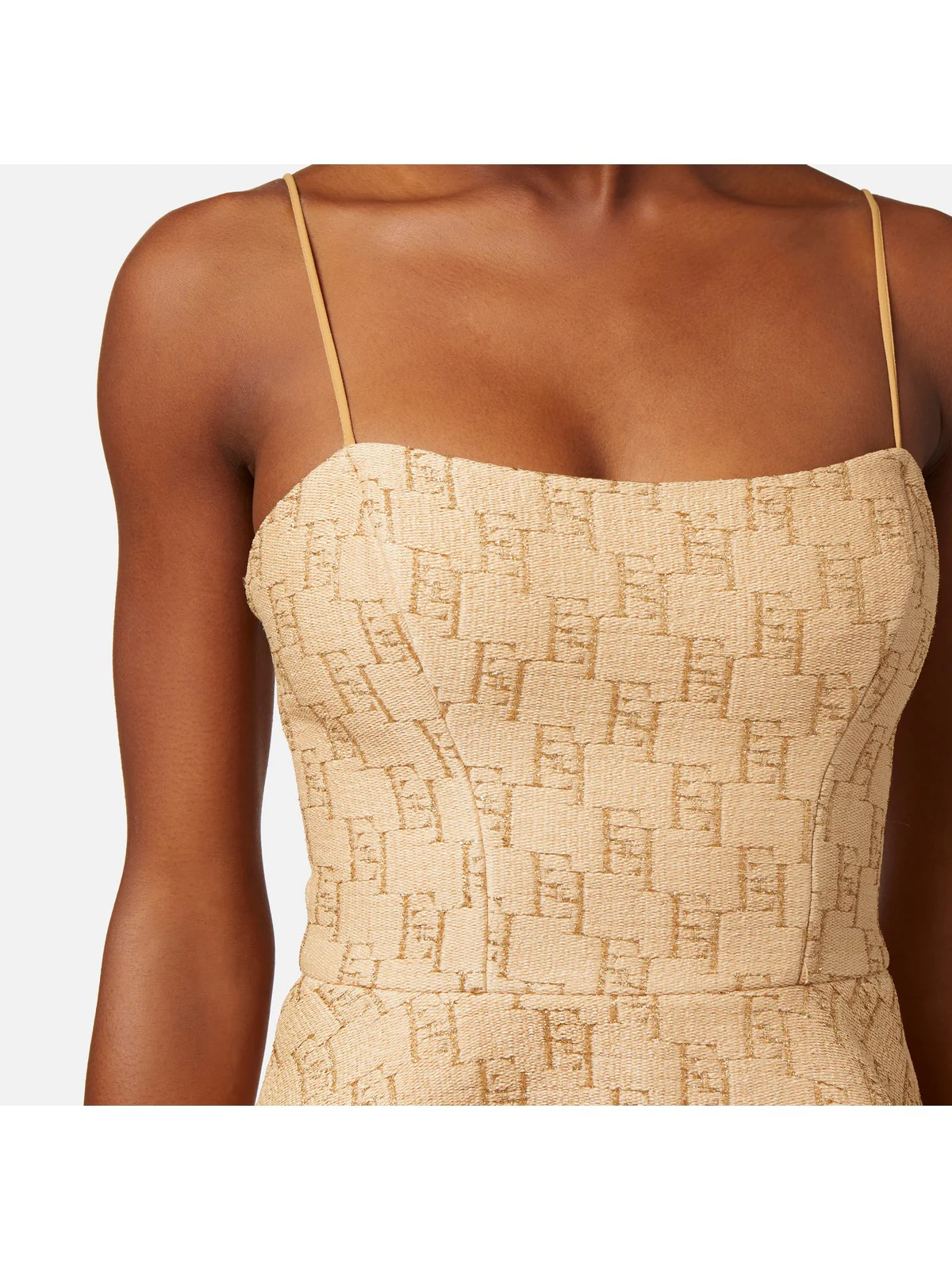 ELISABETTA FRANCHI Abito Donna  AB64142E2 CE1 Beige - Image 4