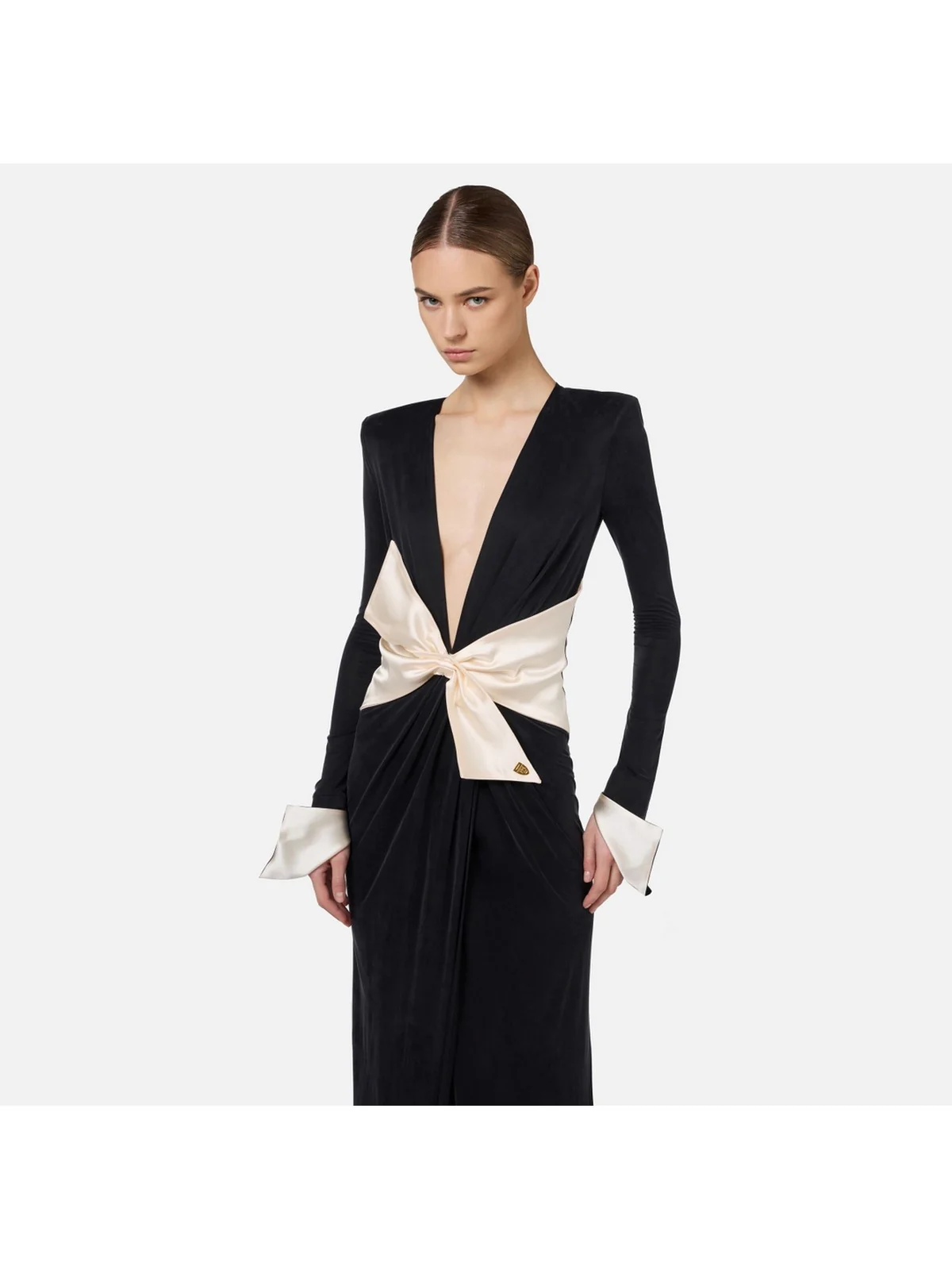 ELISABETTA FRANCHI Abito Donna  AB64446E2 685 Nero - Image 3