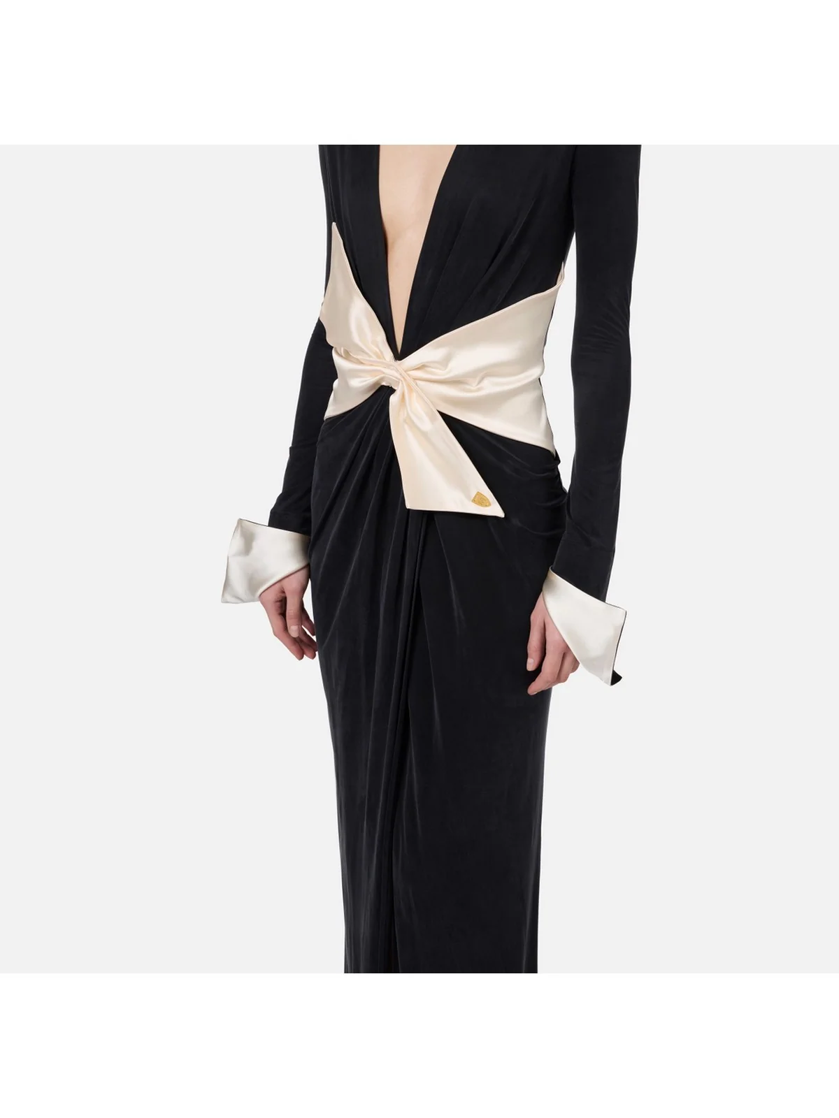 ELISABETTA FRANCHI Abito Donna  AB64446E2 685 Nero - Image 4