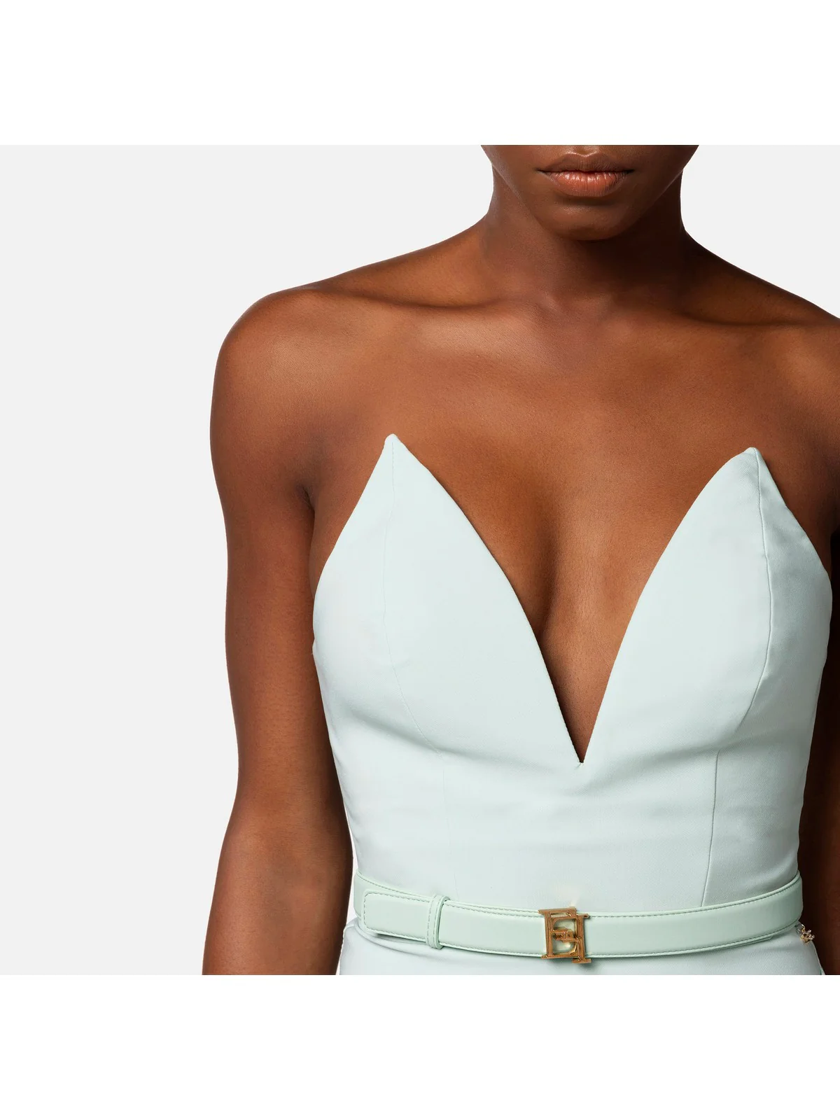 ELISABETTA FRANCHI Abito Donna AB64842E2 BV9 Verde - Image 4