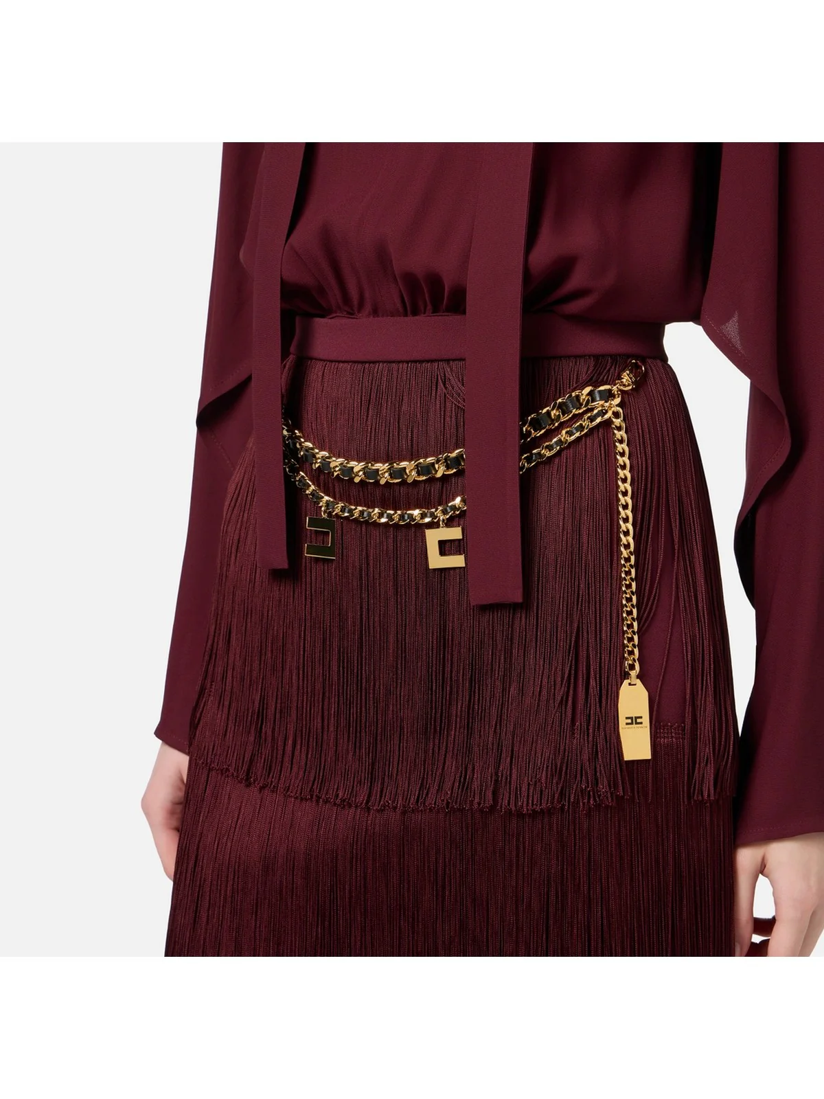 ELISABETTA FRANCHI Abito Donna  AB65446E2 CG3 Rosso - Image 4