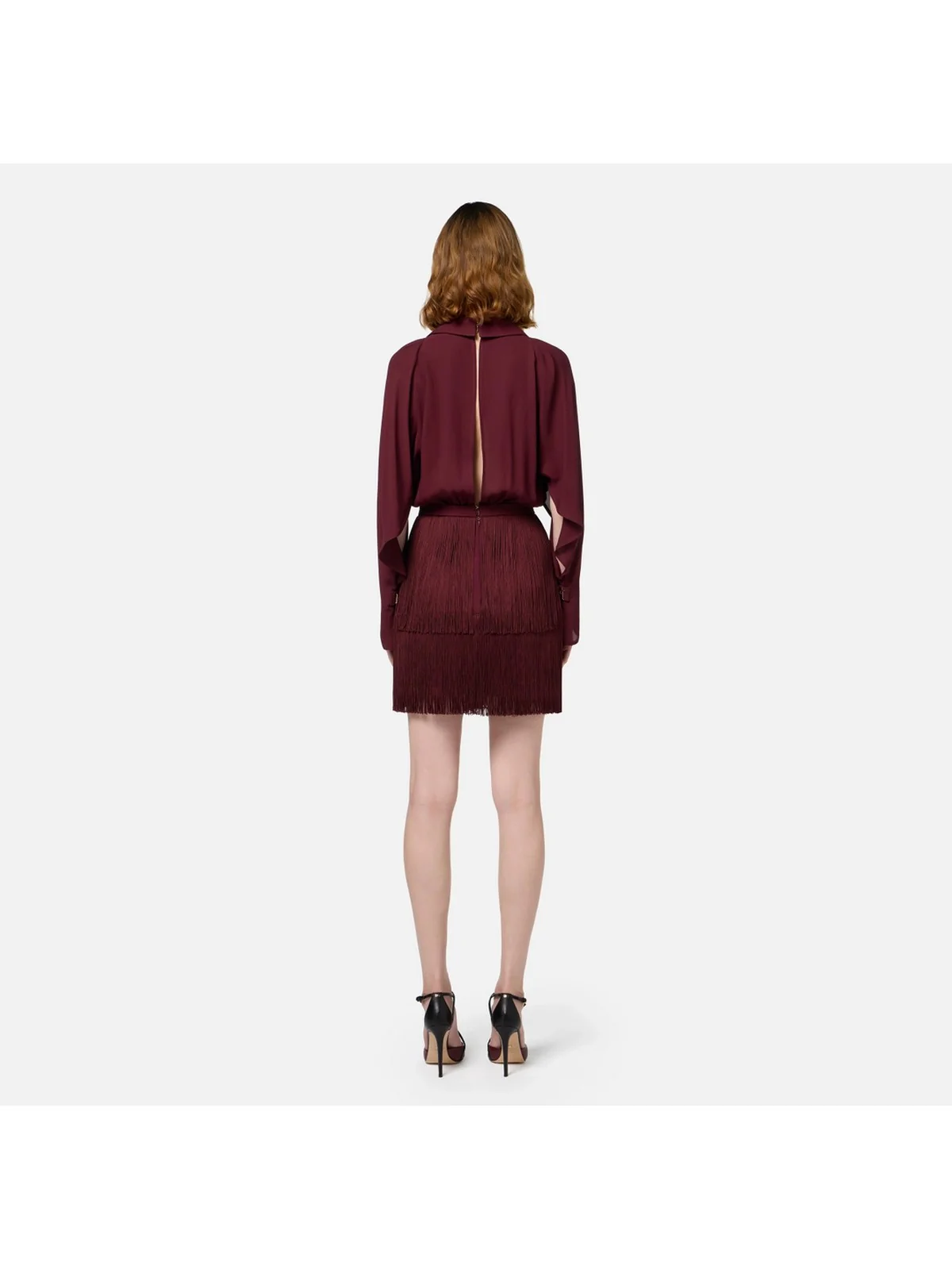 ELISABETTA FRANCHI Abito Donna  AB65446E2 CG3 Rosso - Image 5