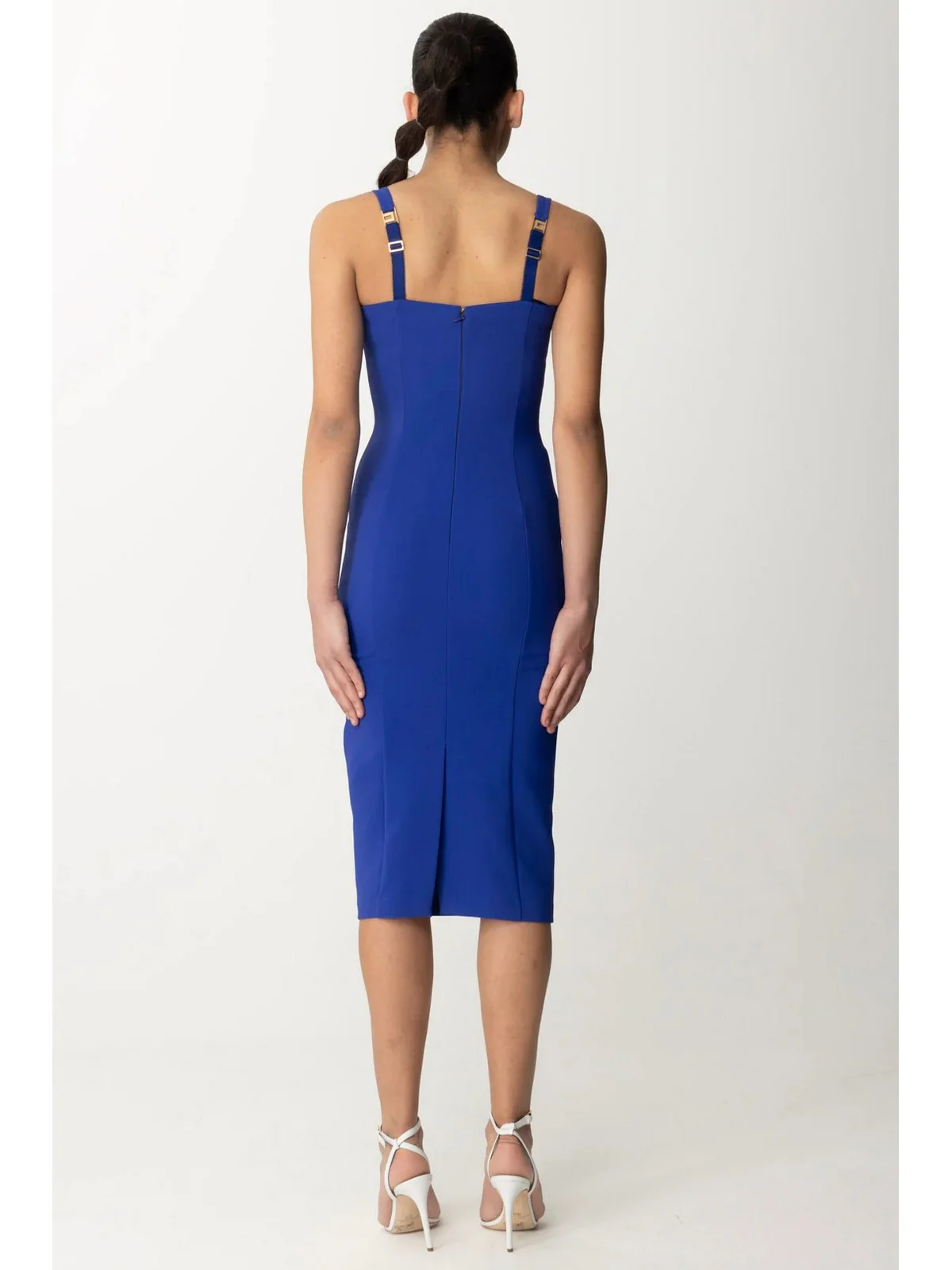 ELISABETTA FRANCHI Abito Donna AB65542E2 828 Blu - Image 4