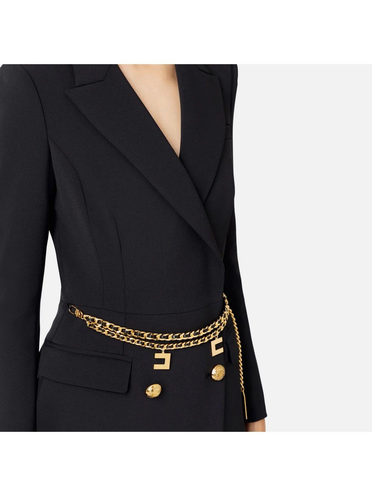 ELISABETTA FRANCHI Abito Donna  AB65746E2 110 Nero - Image 4