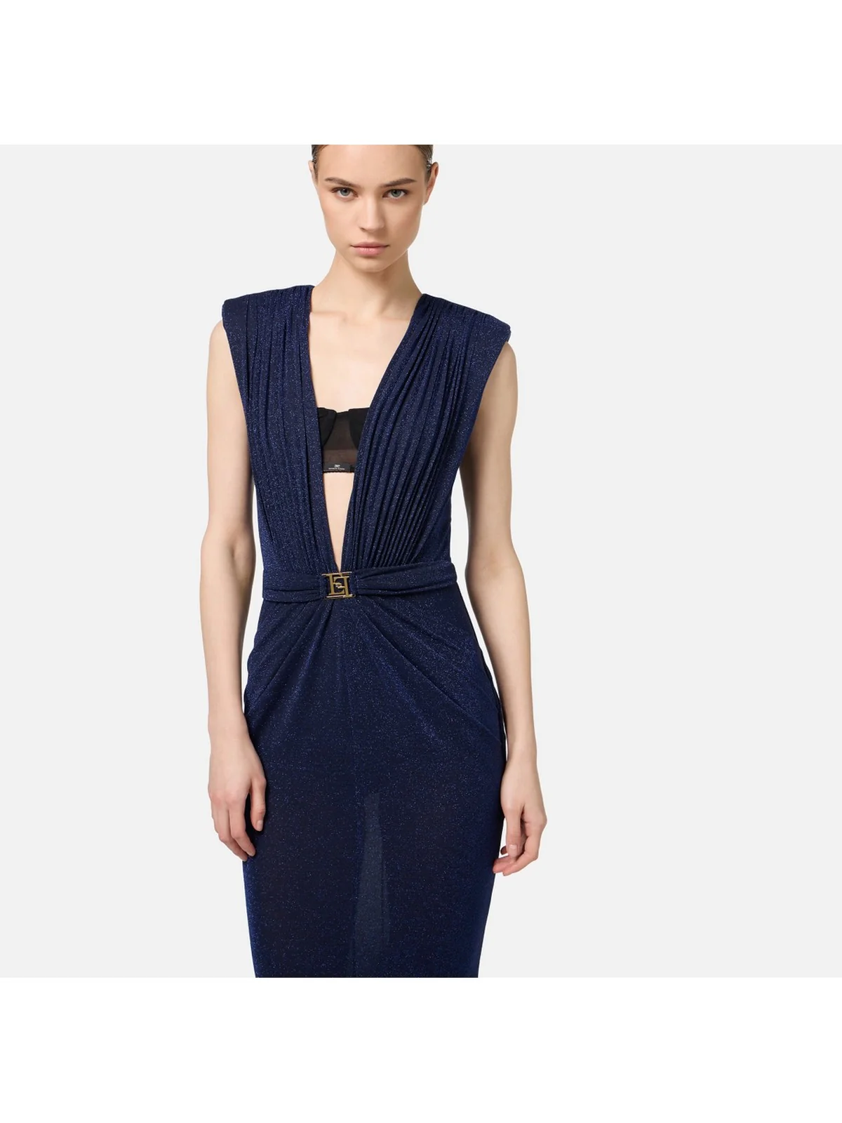 ELISABETTA FRANCHI Abito Donna  AB68547E2 CM5 Blu - Image 3