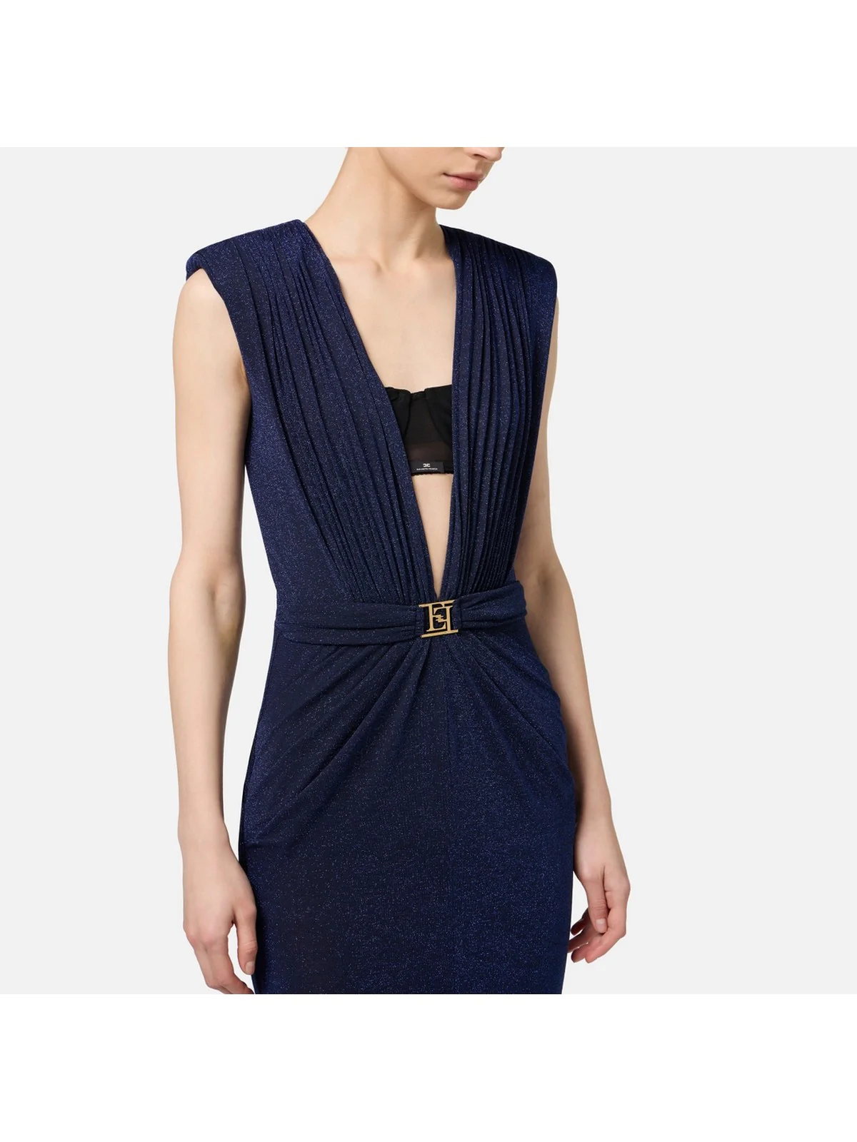 ELISABETTA FRANCHI Abito Donna  AB68547E2 CM5 Blu - Image 4