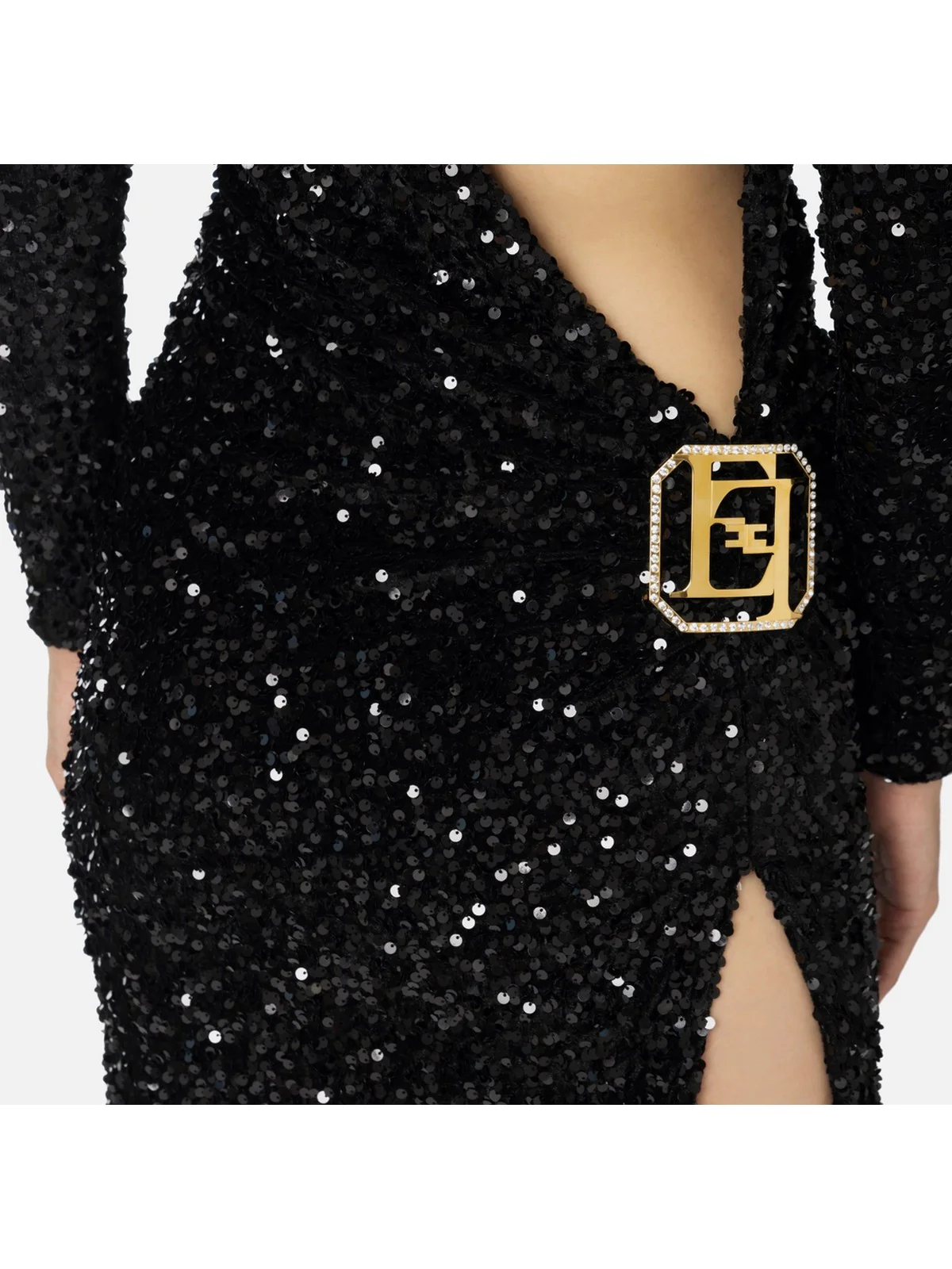 ELISABETTA FRANCHI Abito Donna  AB69447E2 110 Nero - Image 4