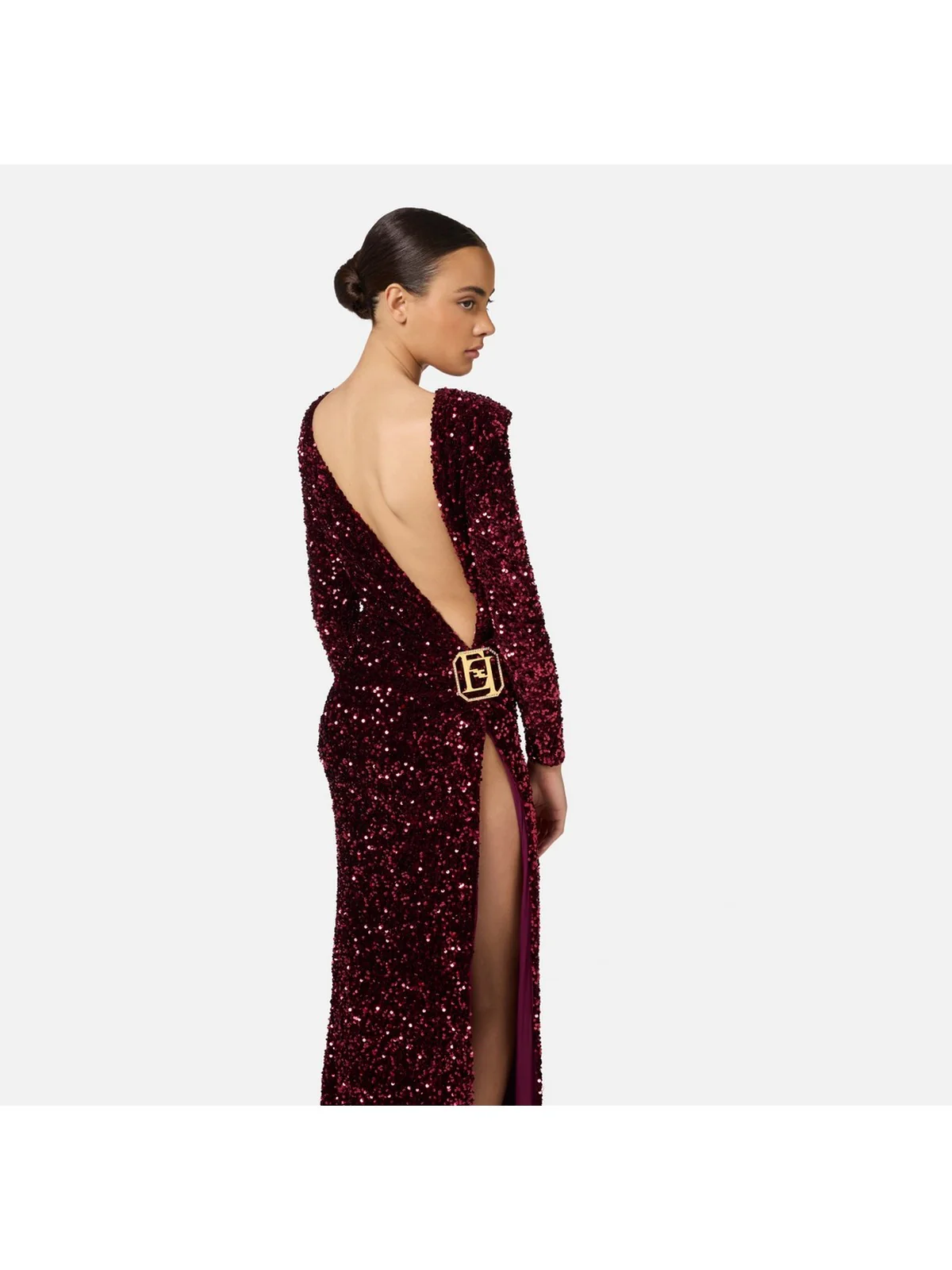 ELISABETTA FRANCHI Abito Donna  AB69447E2 CG3 Rosso - Image 4