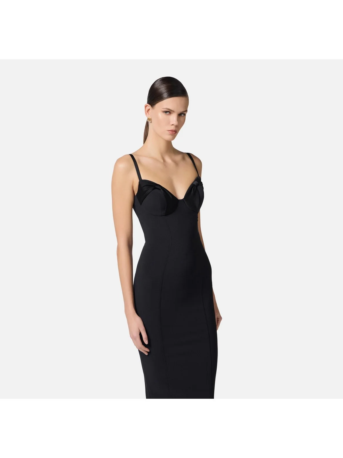 ELISABETTA FRANCHI Abito Donna  AB70251E2-110 Nero - Image 3
