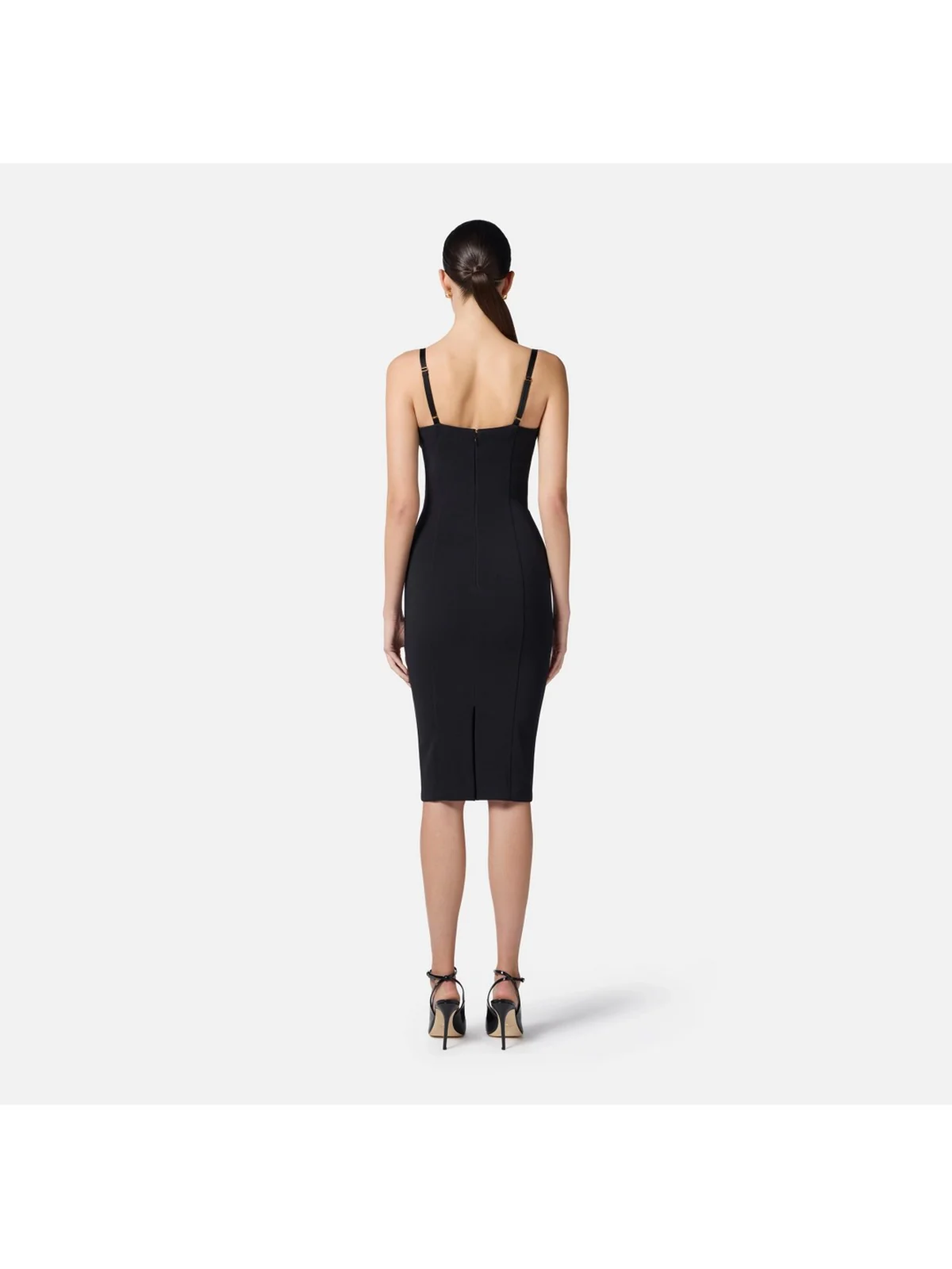 ELISABETTA FRANCHI Abito Donna  AB70251E2-110 Nero - Image 5
