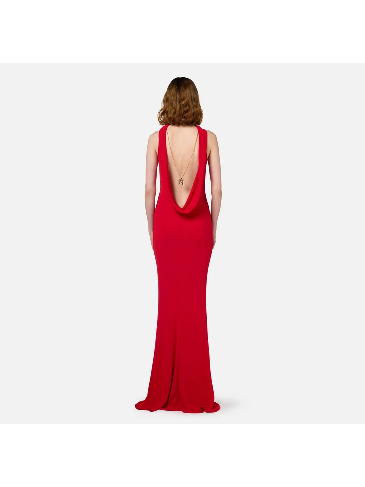 ELISABETTA FRANCHI Abito Donna  AB71647E2 CG5 Rosso - Image 5