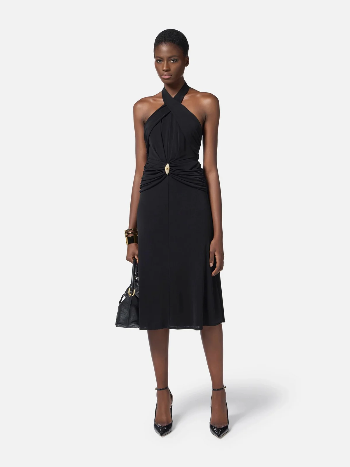 ELISABETTA FRANCHI Abito Donna  AB71952E2-110 Nero - Image 2