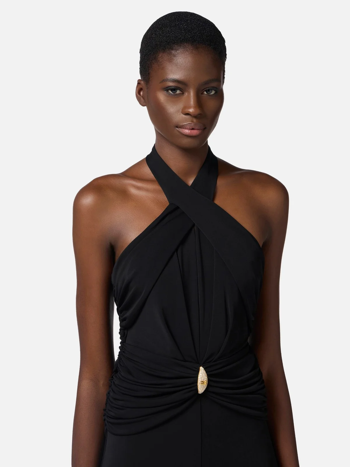 ELISABETTA FRANCHI Abito Donna  AB71952E2-110 Nero - Image 3