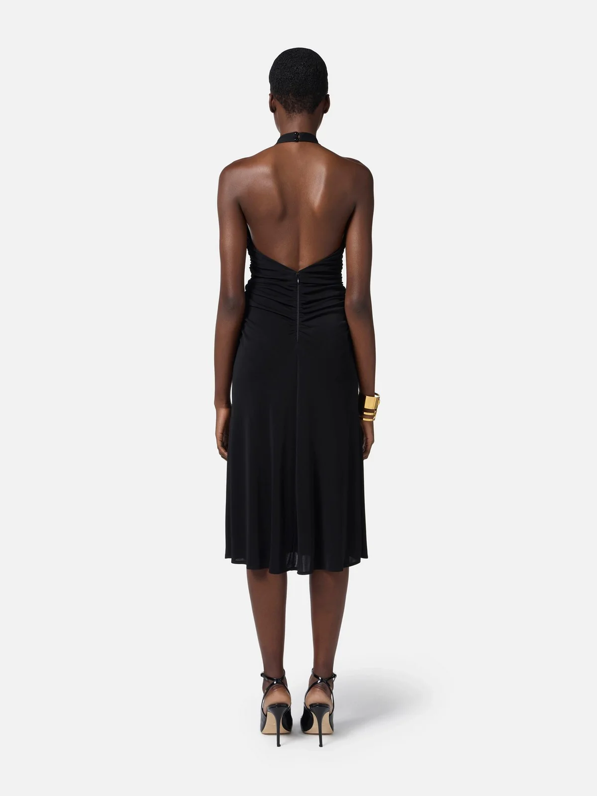 ELISABETTA FRANCHI Abito Donna  AB71952E2-110 Nero - Image 5