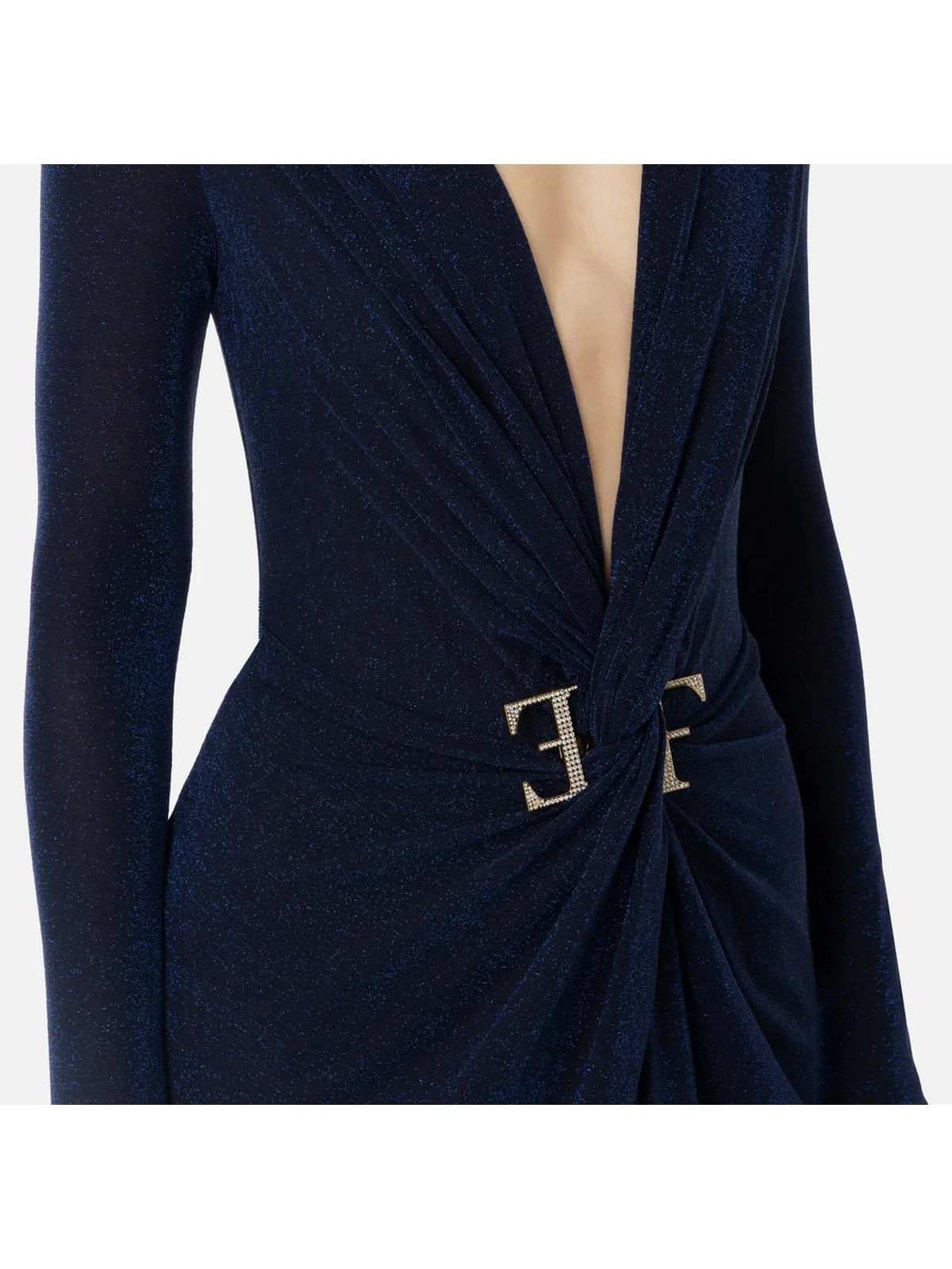 ELISABETTA FRANCHI Abito Donna  AB72447E2 B75 Blu - Image 3