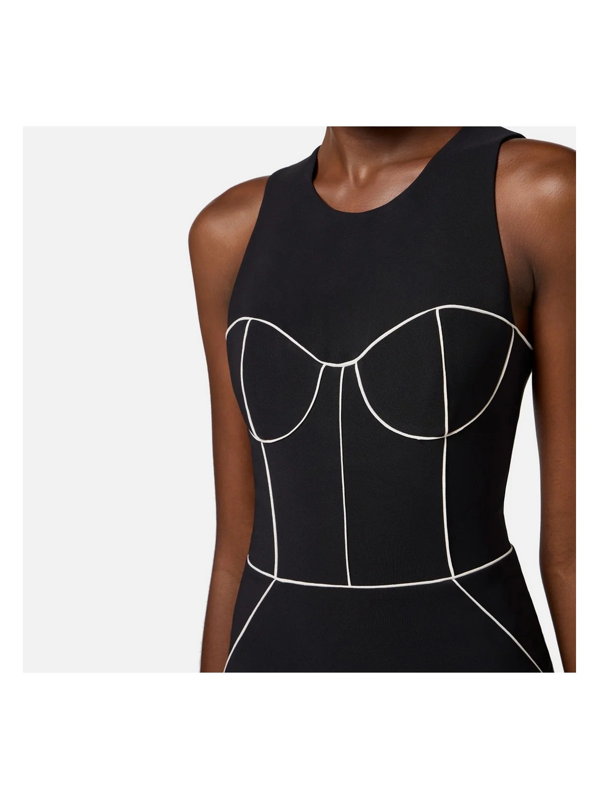 ELISABETTA FRANCHI Abito Donna  AB72451E2-685 Nero - Image 4