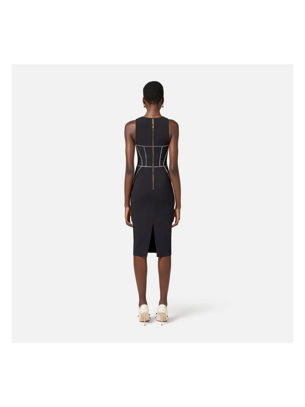 ELISABETTA FRANCHI Abito Donna  AB72451E2-685 Nero - Image 5