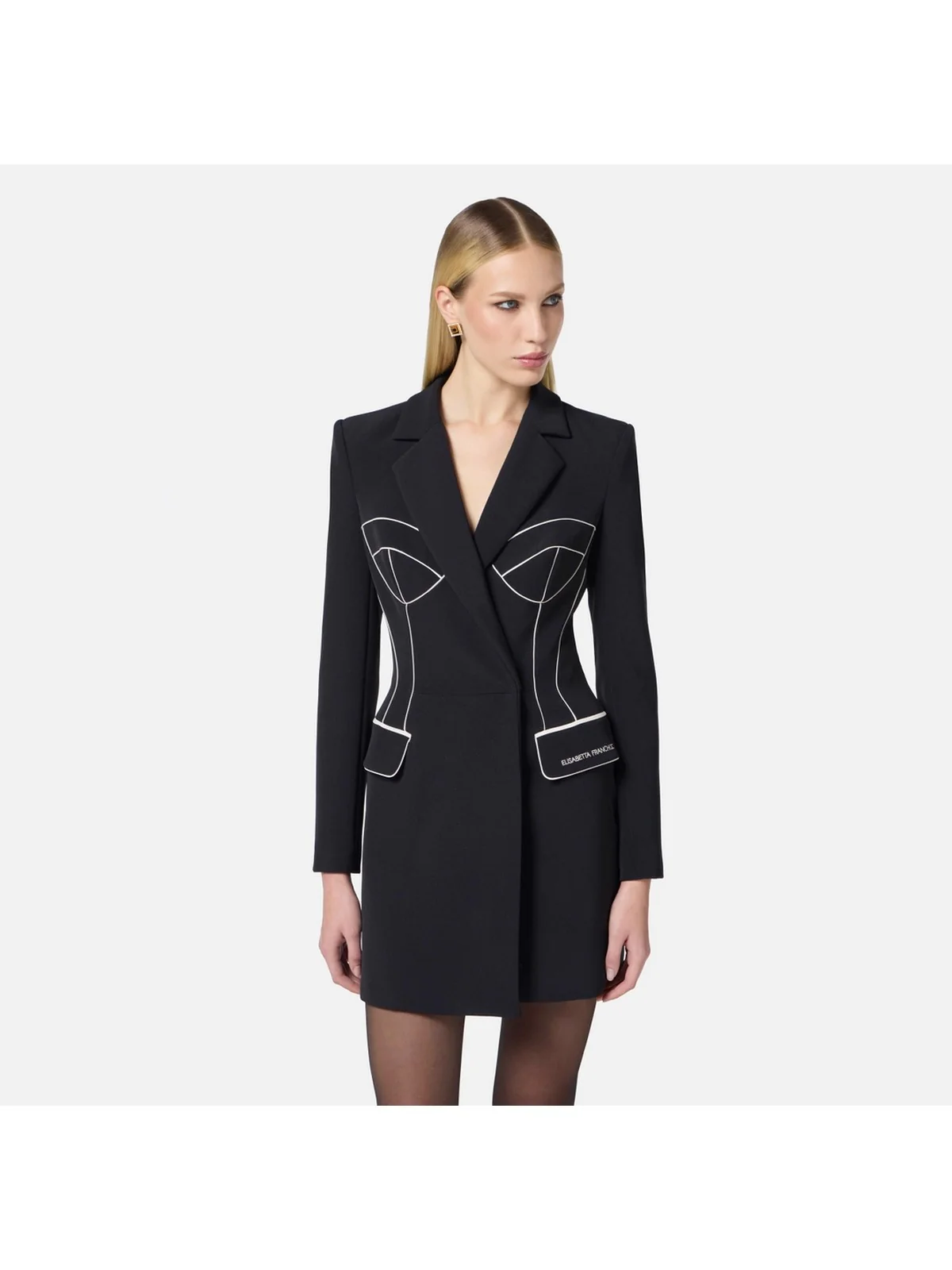 ELISABETTA FRANCHI Abito Donna  AB73451E2-685 Nero - Image 3