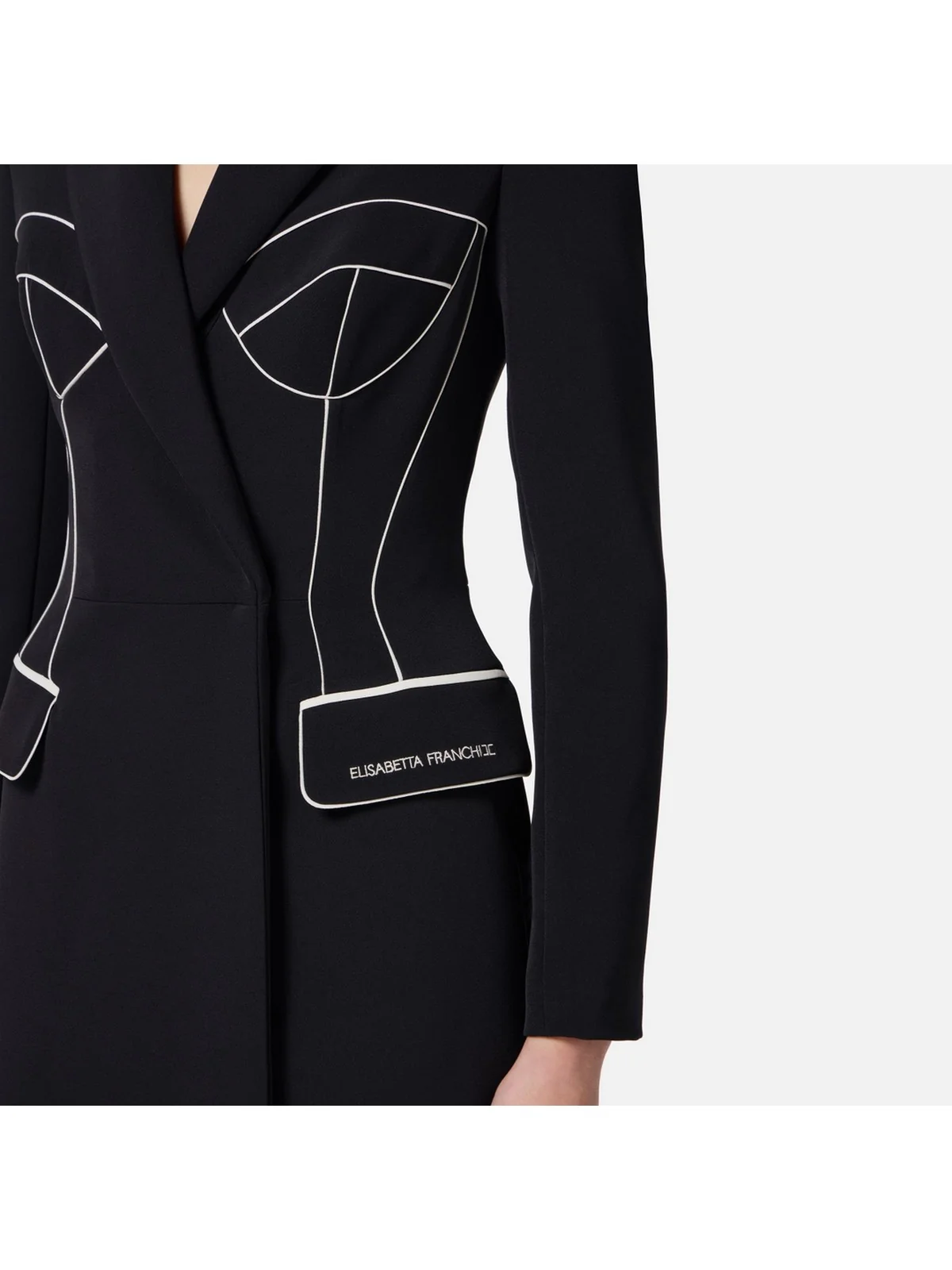 ELISABETTA FRANCHI Abito Donna  AB73451E2-685 Nero - Image 4