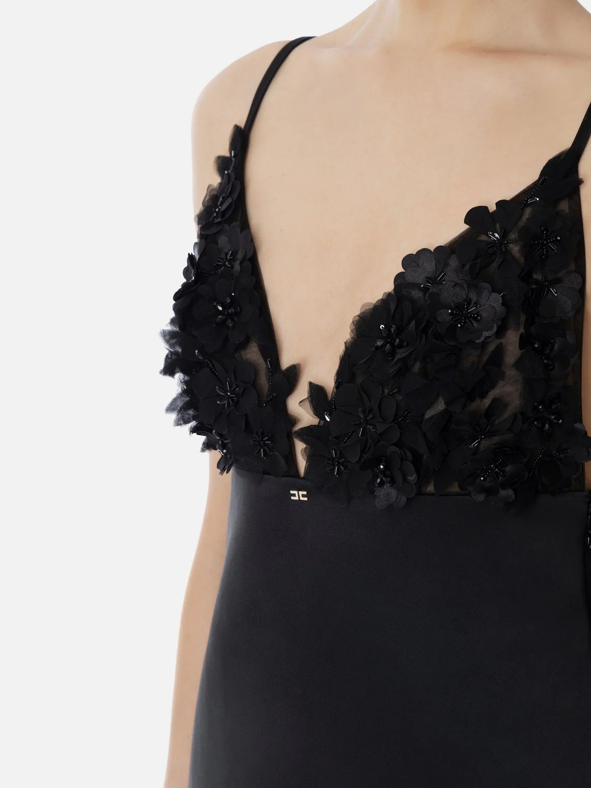 ELISABETTA FRANCHI Abito Donna  AB73752E2-110 Nero - Image 3