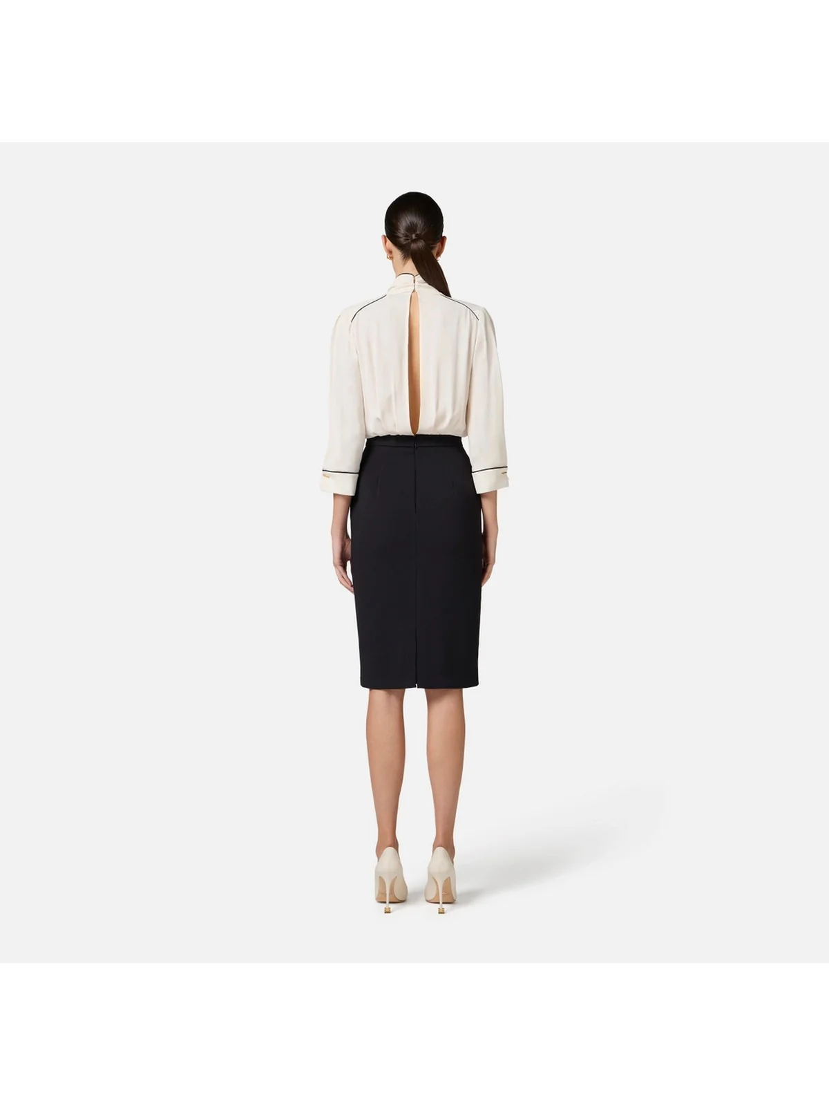 ELISABETTA FRANCHI Abito Donna AB77151E2-E84 Beige - Image 5