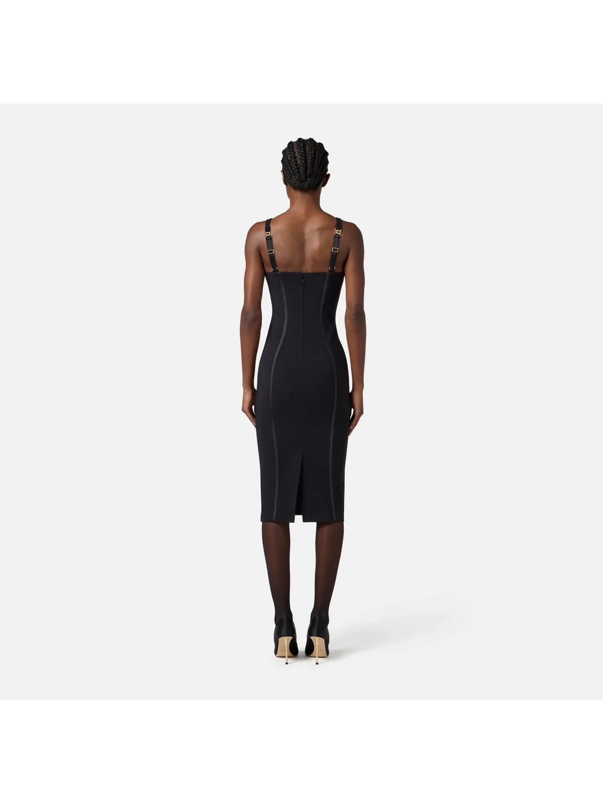 ELISABETTA FRANCHI Abito Donna  AB80256E2 110 Nero - Image 5