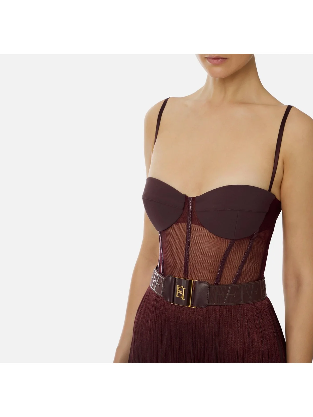ELISABETTA FRANCHI Abito Donna  AB82556E2 EA4 MERLOT - Image 3