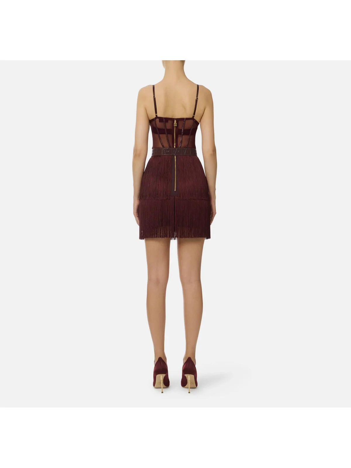 ELISABETTA FRANCHI Abito Donna  AB82556E2 EA4 MERLOT - Image 4