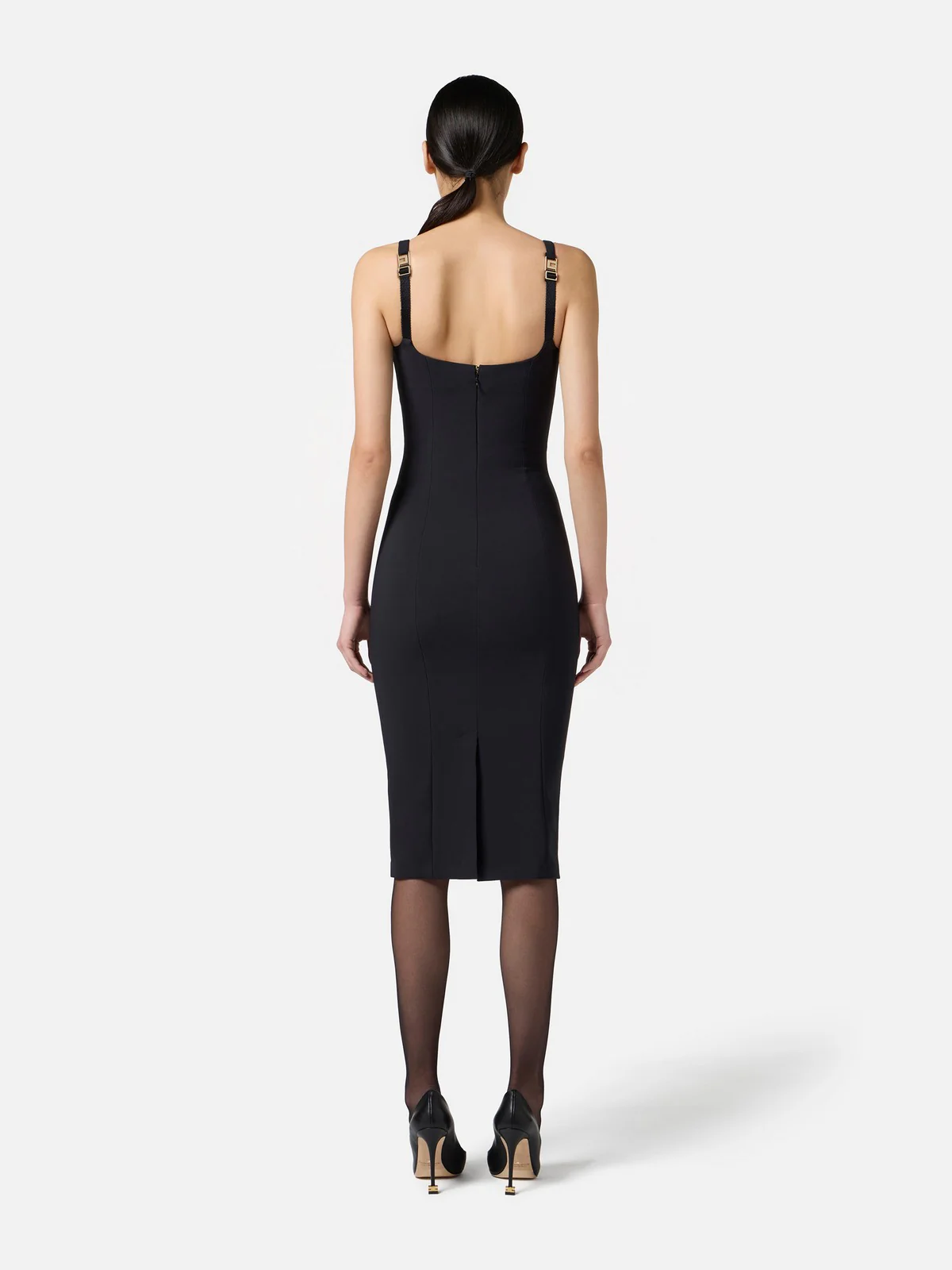 ELISABETTA FRANCHI Abito Donna  AB83557E2 110 Nero - Image 5