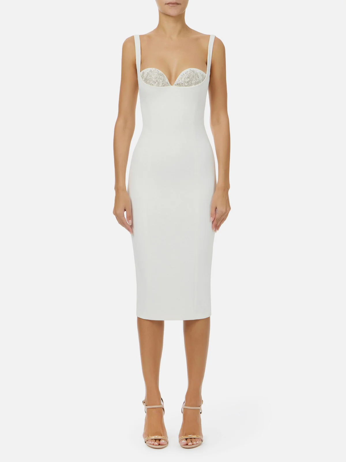 ELISABETTA FRANCHI Abito Donna  AB83557E2 360 Avorio - Image 2