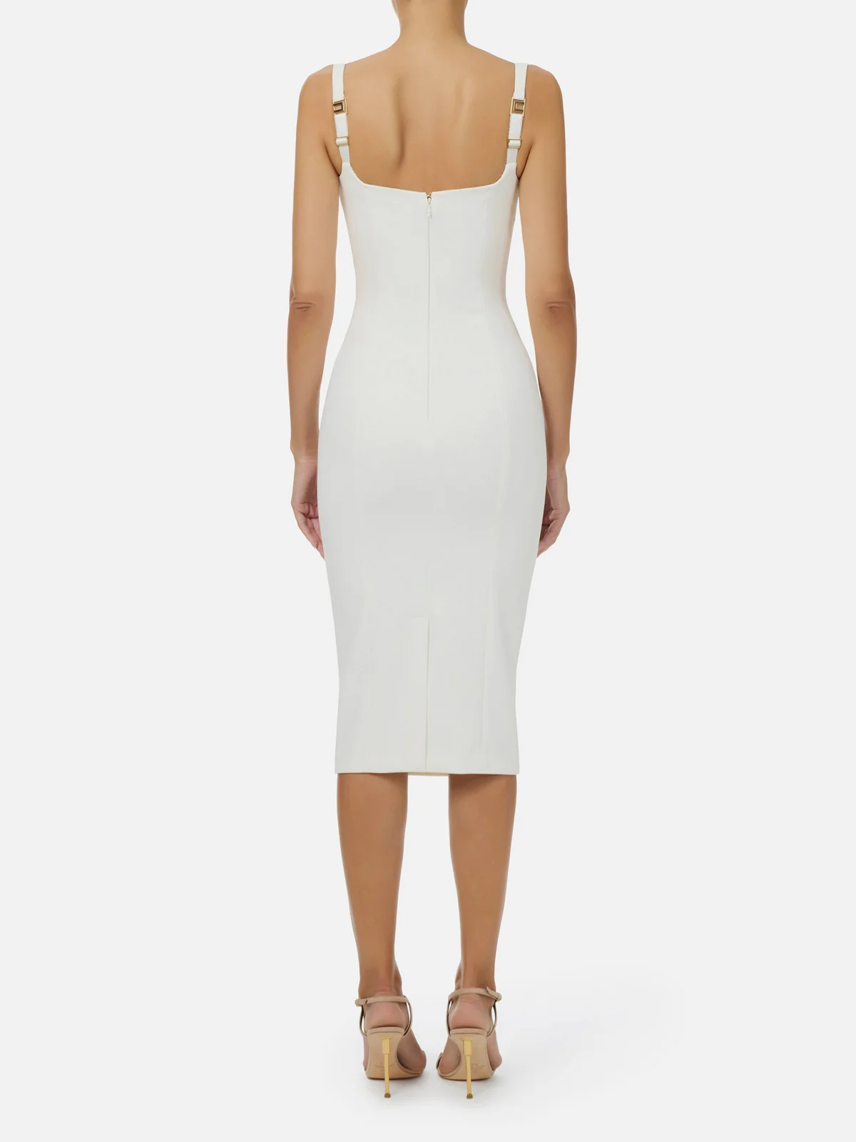 ELISABETTA FRANCHI Abito Donna  AB83557E2 360 Avorio - Image 4