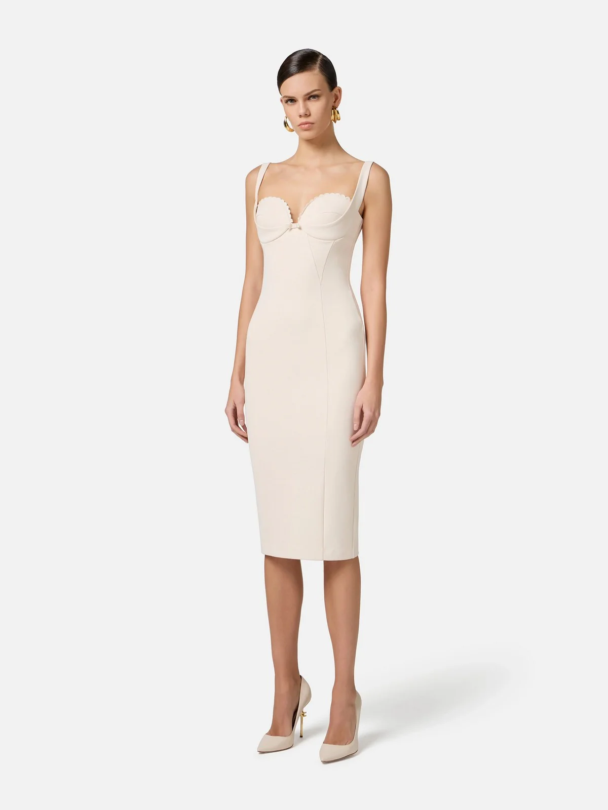 ELISABETTA FRANCHI Abito Donna  AB85052E2-193 Beige - Image 2