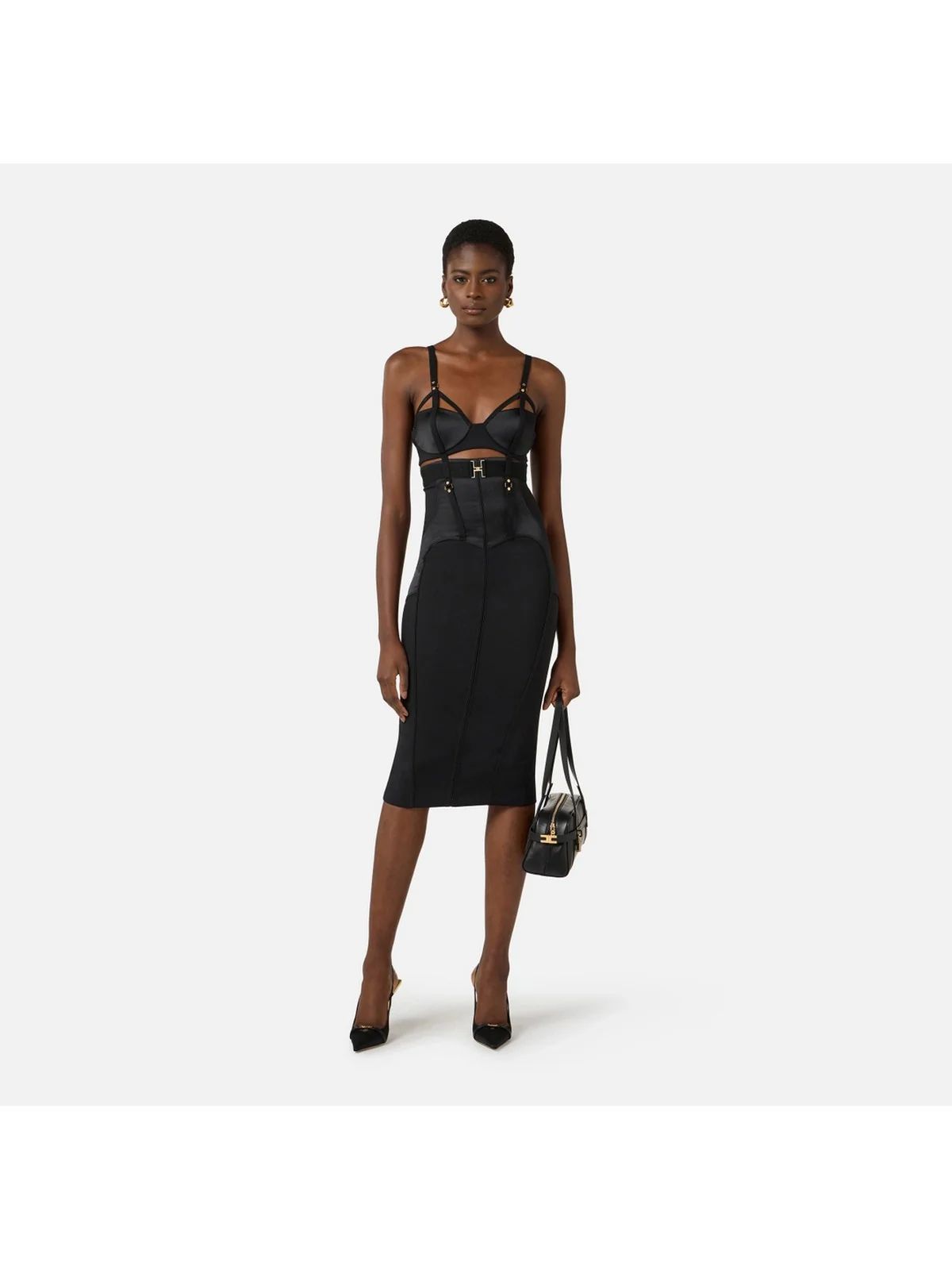 ELISABETTA FRANCHI Abito Donna  AB88162E2 110 Nero - Image 5